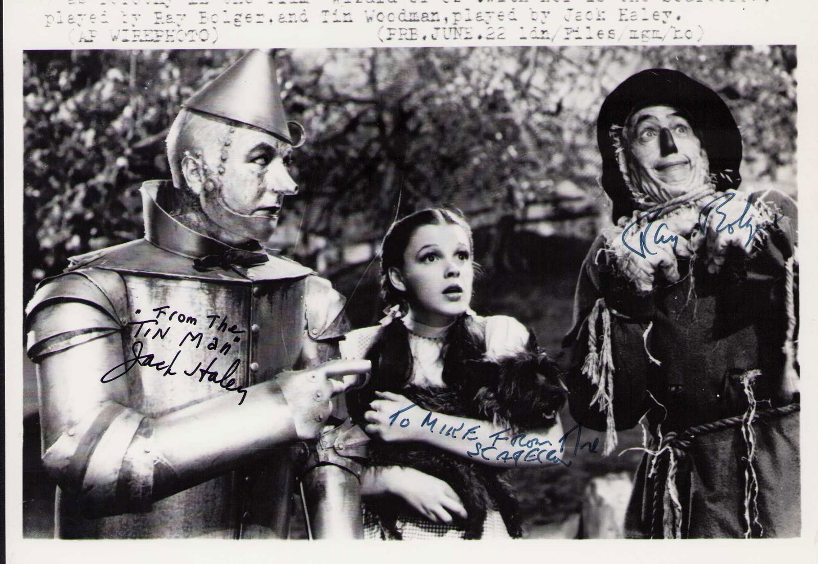 Ray Bolger and Jack Haley Wizard of Oz signed photograph (1 of 1)