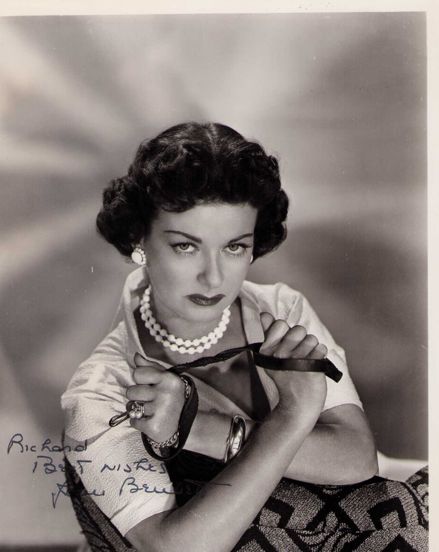 Joan Bennett signed photograph: A vintage young signed original by actress nest known as matriarch on TVS Dark Shadows in the 60s Certificate of AuthenticityEVERY item in this auction comes with at minimum a fully illustrated and