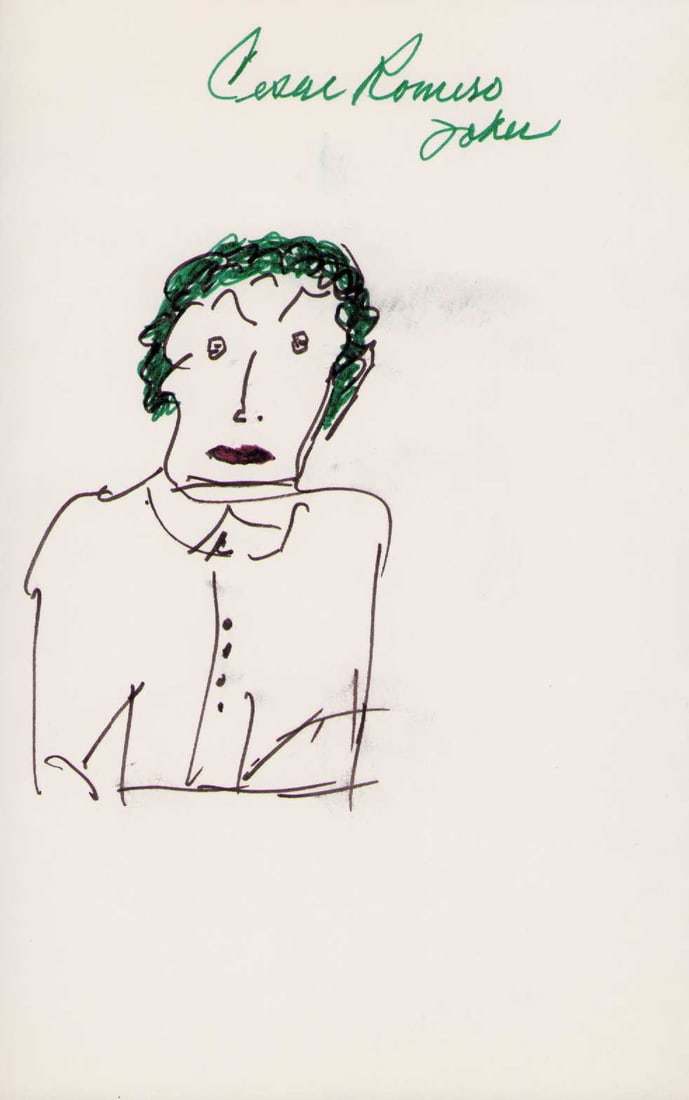 Cesar Romero Joker sketch signed (1 of 1)