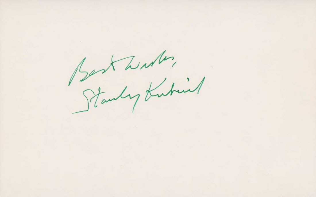 Stanley Kubrick signature on card (1 of 1)