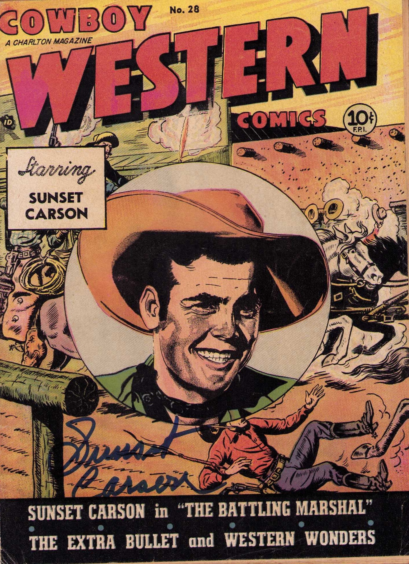 Sunset Carson signed comic book (1 of 1)