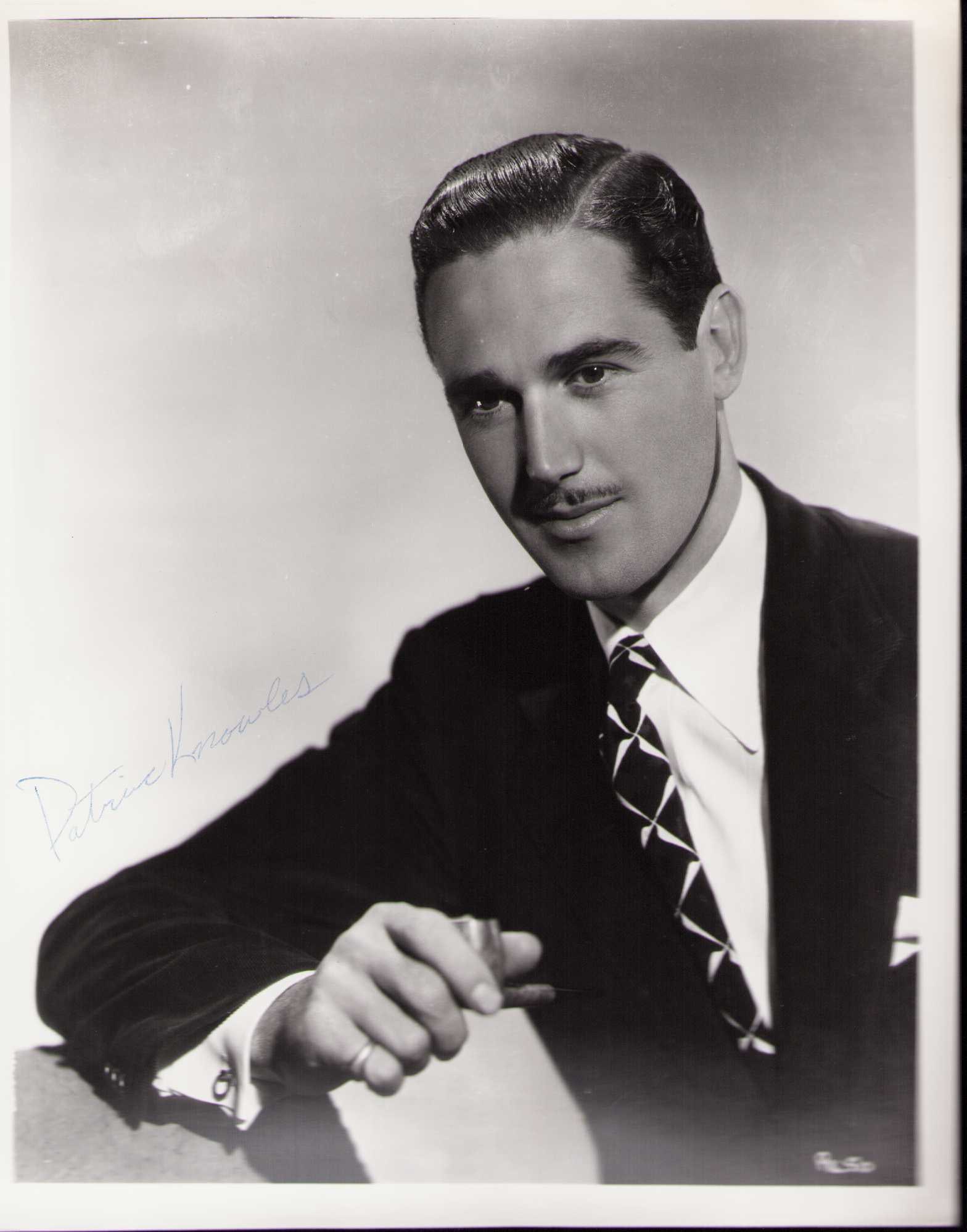 Patrick Knowles signed photograph: Rare character actor in TONS of films and TV esp collected as he was in the 1941 Wolf Man at Universal Certificate of AuthenticityEVERY item in this auction comes with at minimum a fully illustrated a