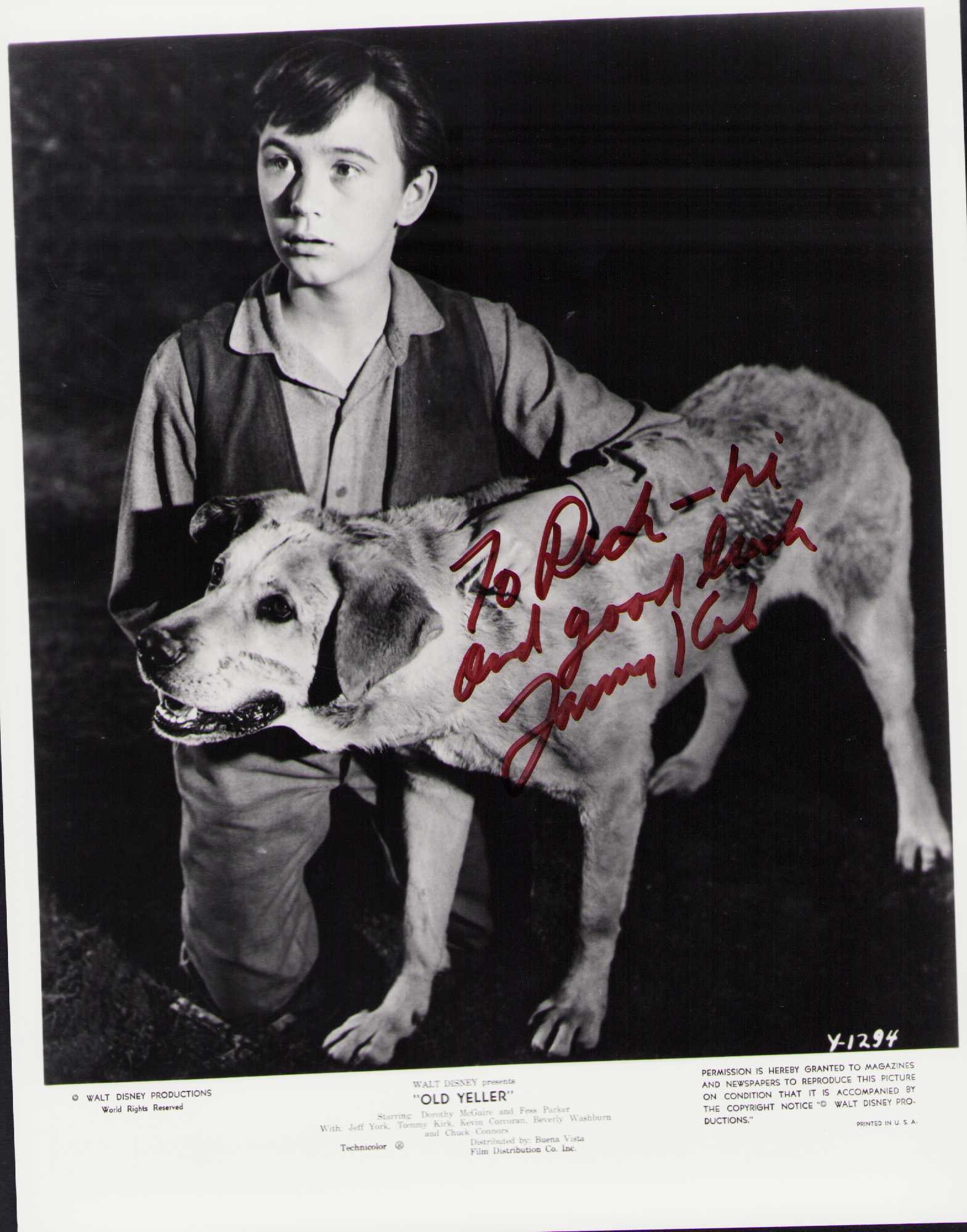 Tommy Kirk signed photograph (1 of 1)