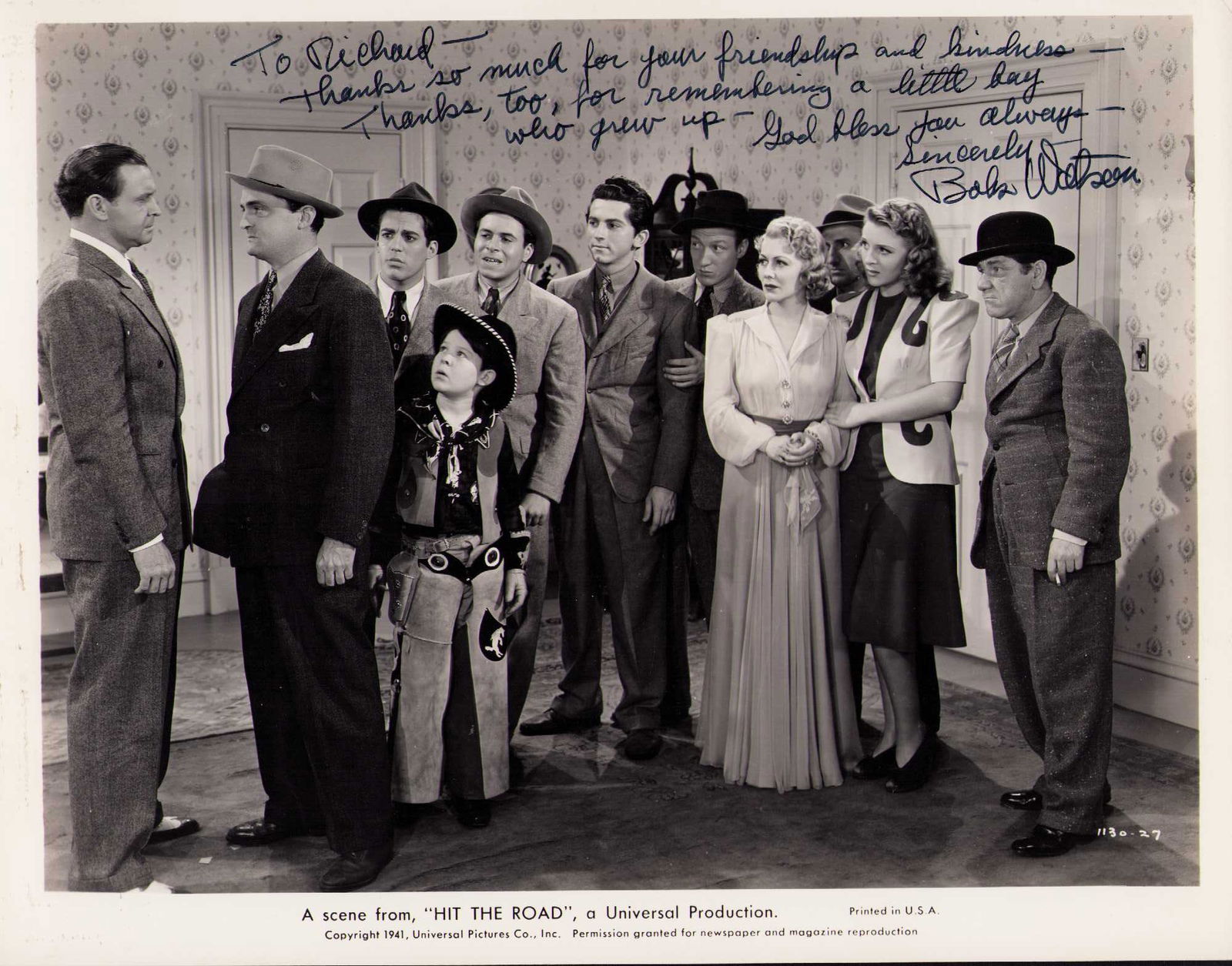 Bob Watson Dead End Kids signed photograph (1 of 1)