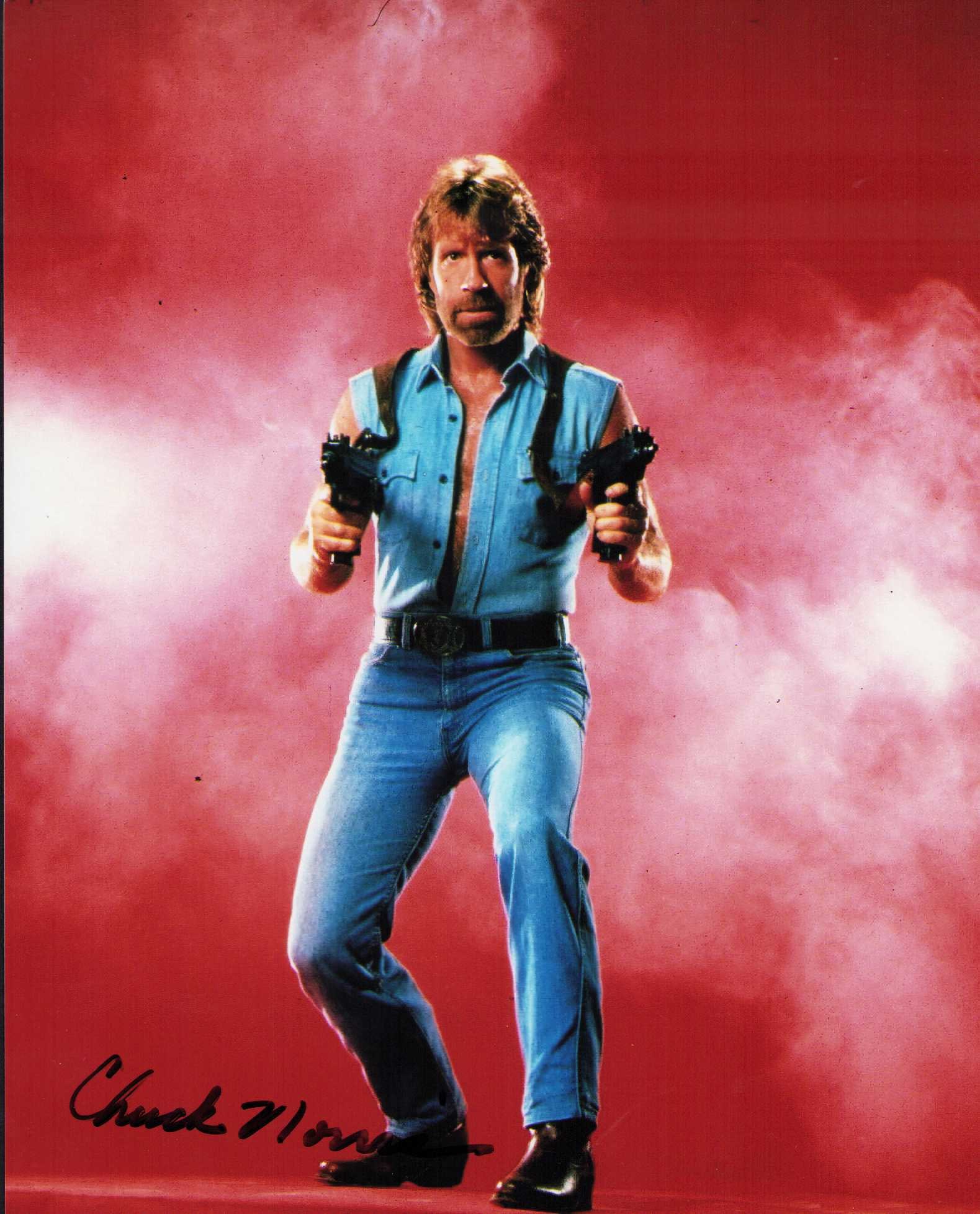 Chuck Norris signed photograph (1 of 1)