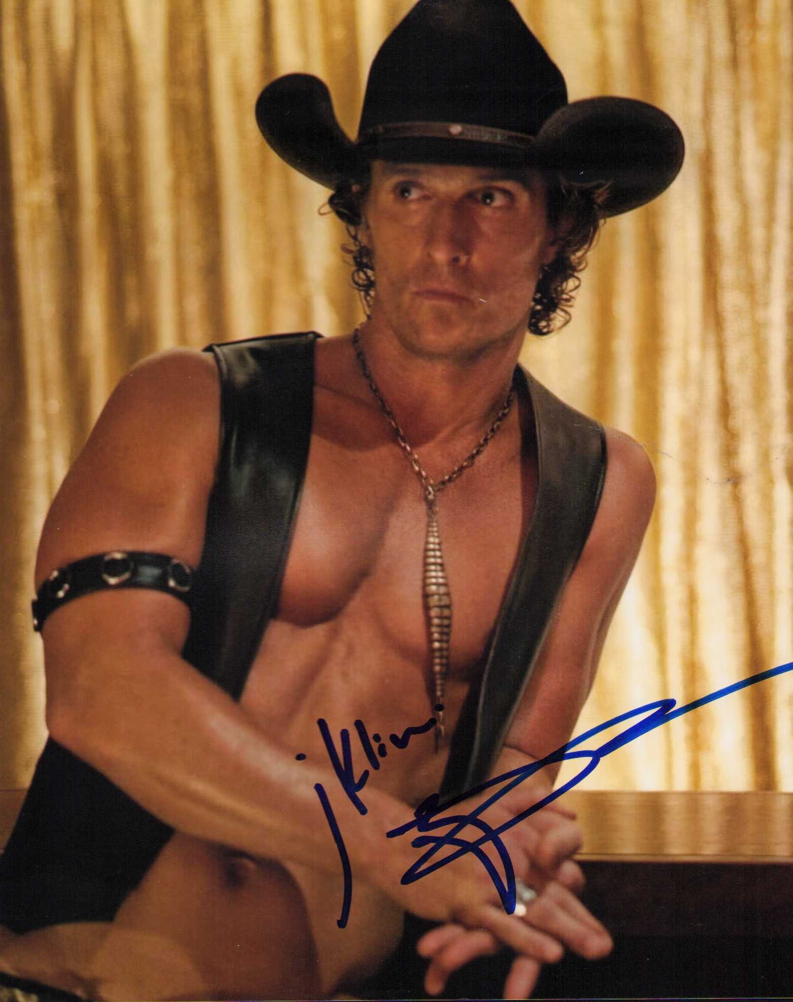 Matthew McConnaughey signed photograph: Sexy signed 8x10 from the Magic Mikes films Certificate of AuthenticityEVERY item in this auction comes with at minimum one fully illustrated and serial numbered COA signed by the worlds leading authe