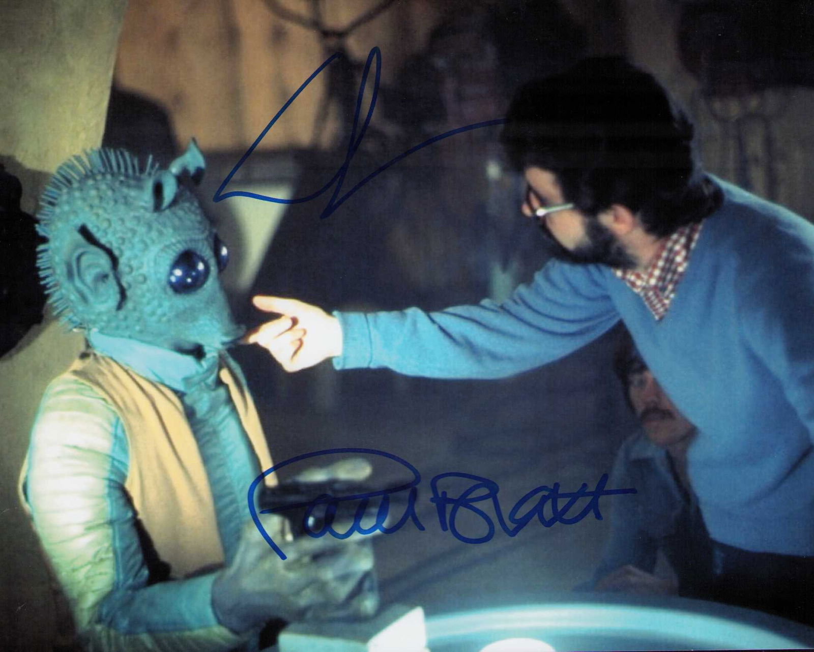 George Lucas and Paul Blake signed Star Wars photograph (1 of 1)