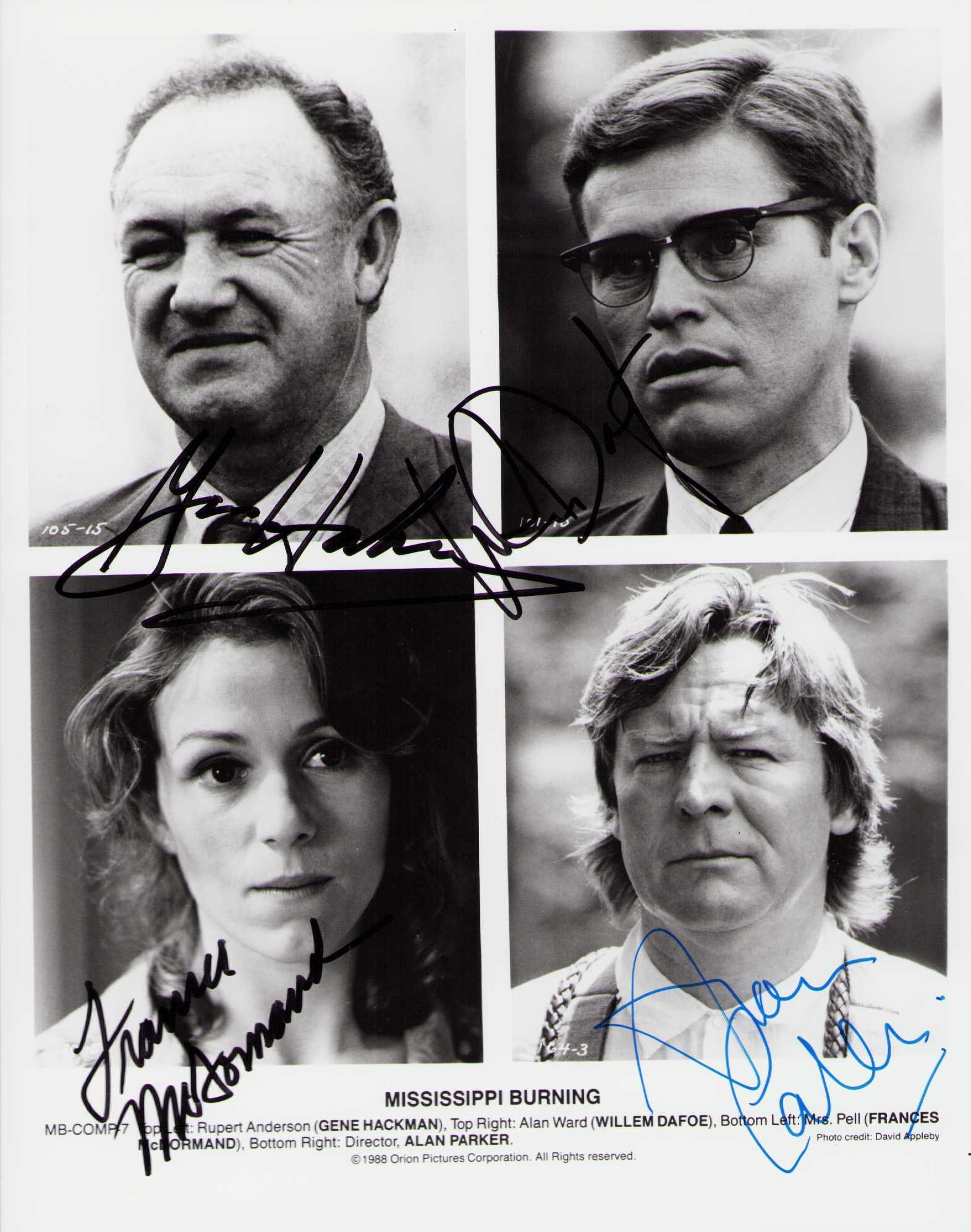 Mississippi Burning cast signed photograph (1 of 1)