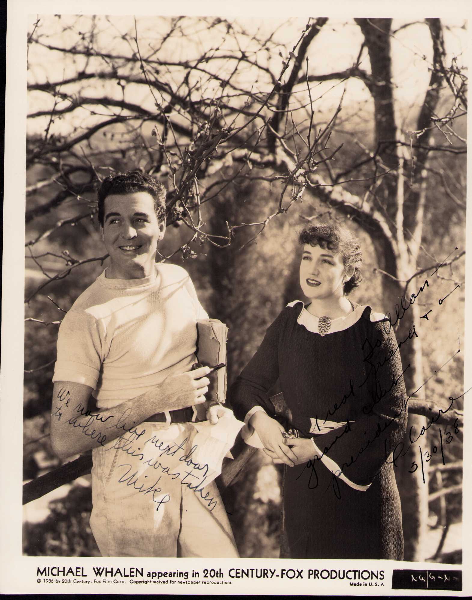 Michael Whalen signed photograph (1 of 1)