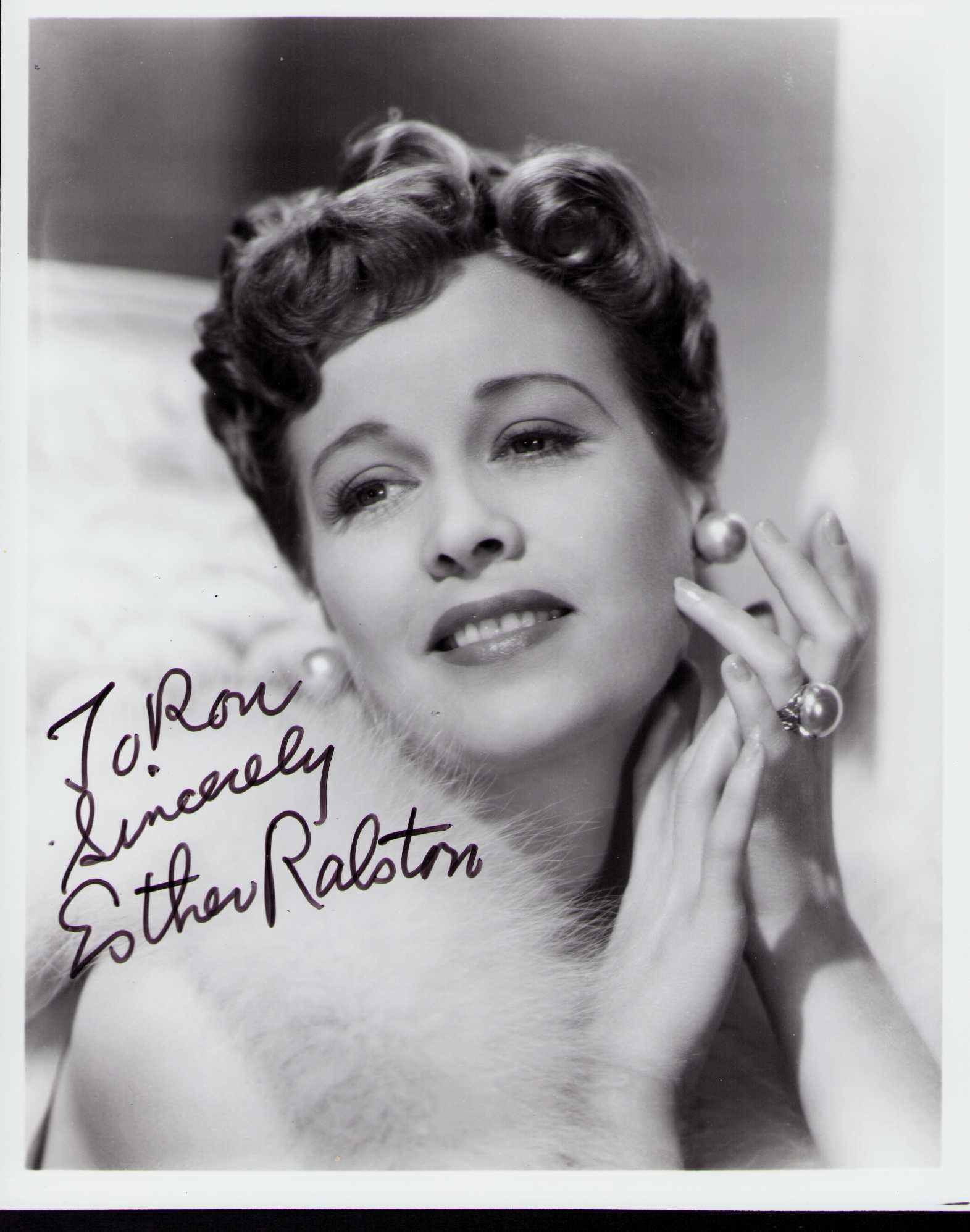 Esther Ralston signed photograph: A vintage image signed by the deceased actress Certificate of AuthenticityEVERY item in this auction comes with at minimum one fully illustrated and serial numbered COA signed by the worlds leading