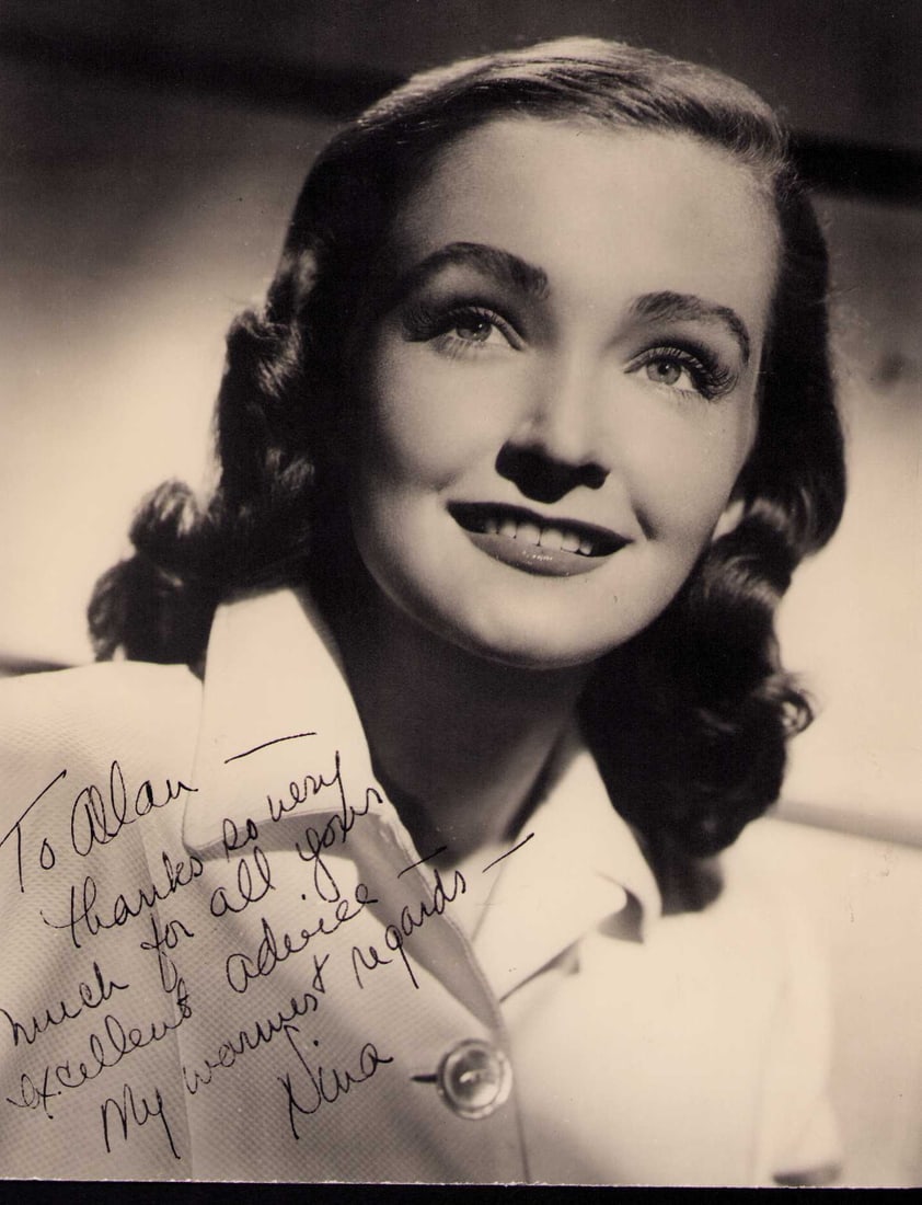 Nina Fosch signed photograph: A vintage signed 8x10 with long sentiment added Certificate of AuthenticityEVERY item in this auction comes with at minimum one fully illustrated and serial numbered COA signed by the worlds leading