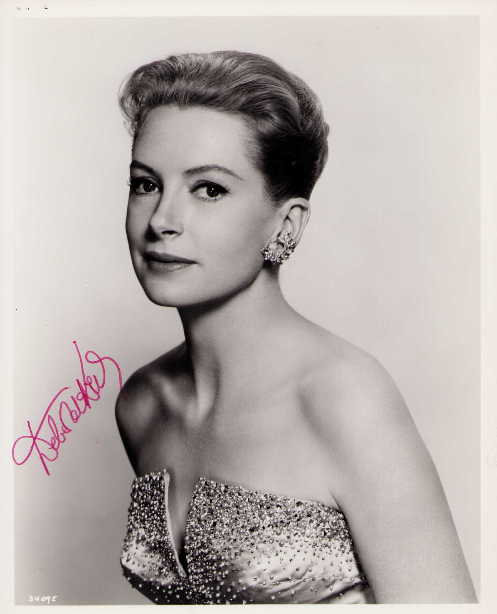 Deborah Kerr signed photograph: A vintage signed 8x10 by the actress from the King and I among other classic films Certificate of AuthenticityEVERY item in this auction comes with at minimum one fully illustrated and serial numbered