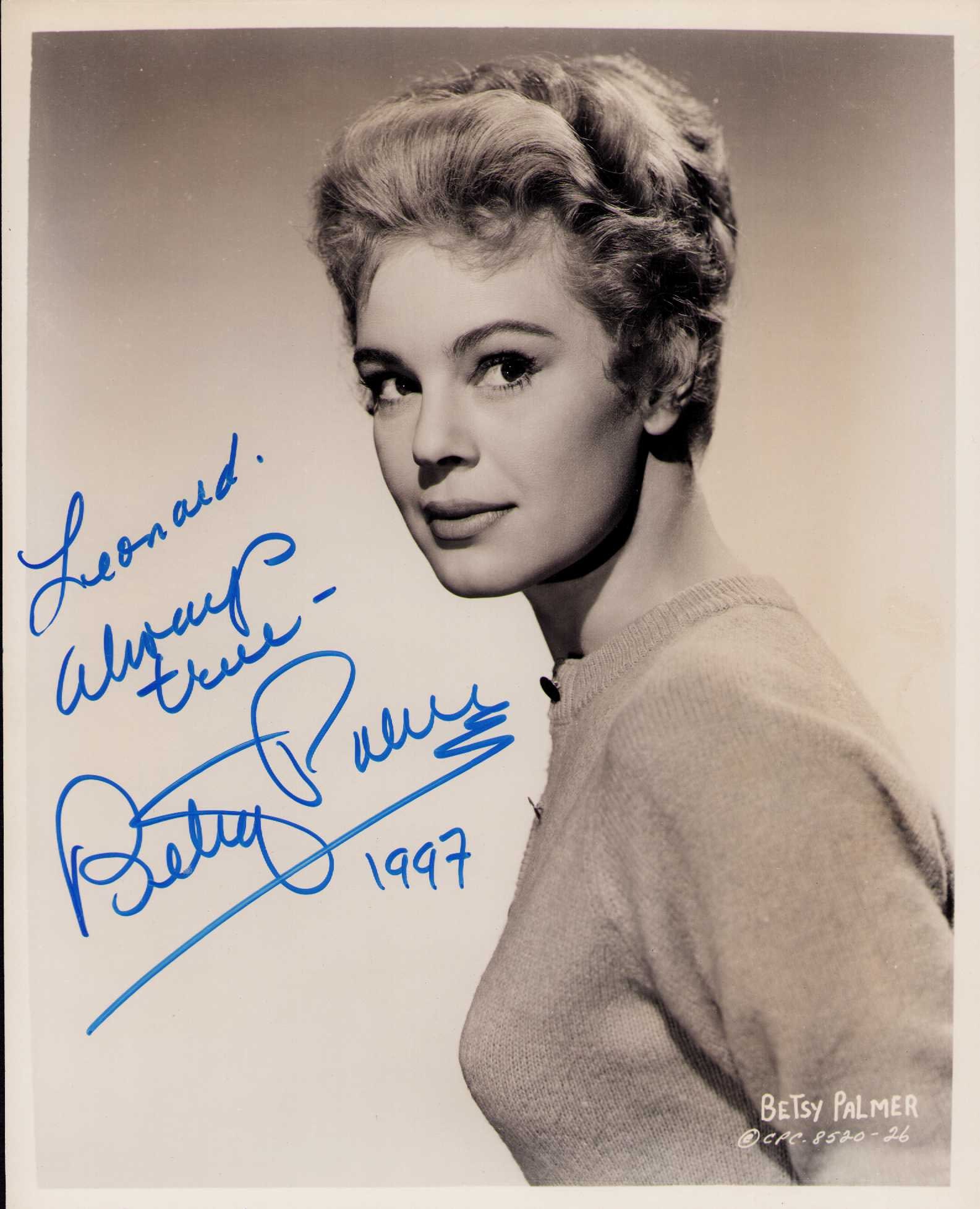 Betsy Palmer signed photograph: A vintage original still signed by the actress later in life Certificate of AuthenticityEVERY item in this auction comes with at minimum one fully illustrated and serial numbered COA signed by the wor