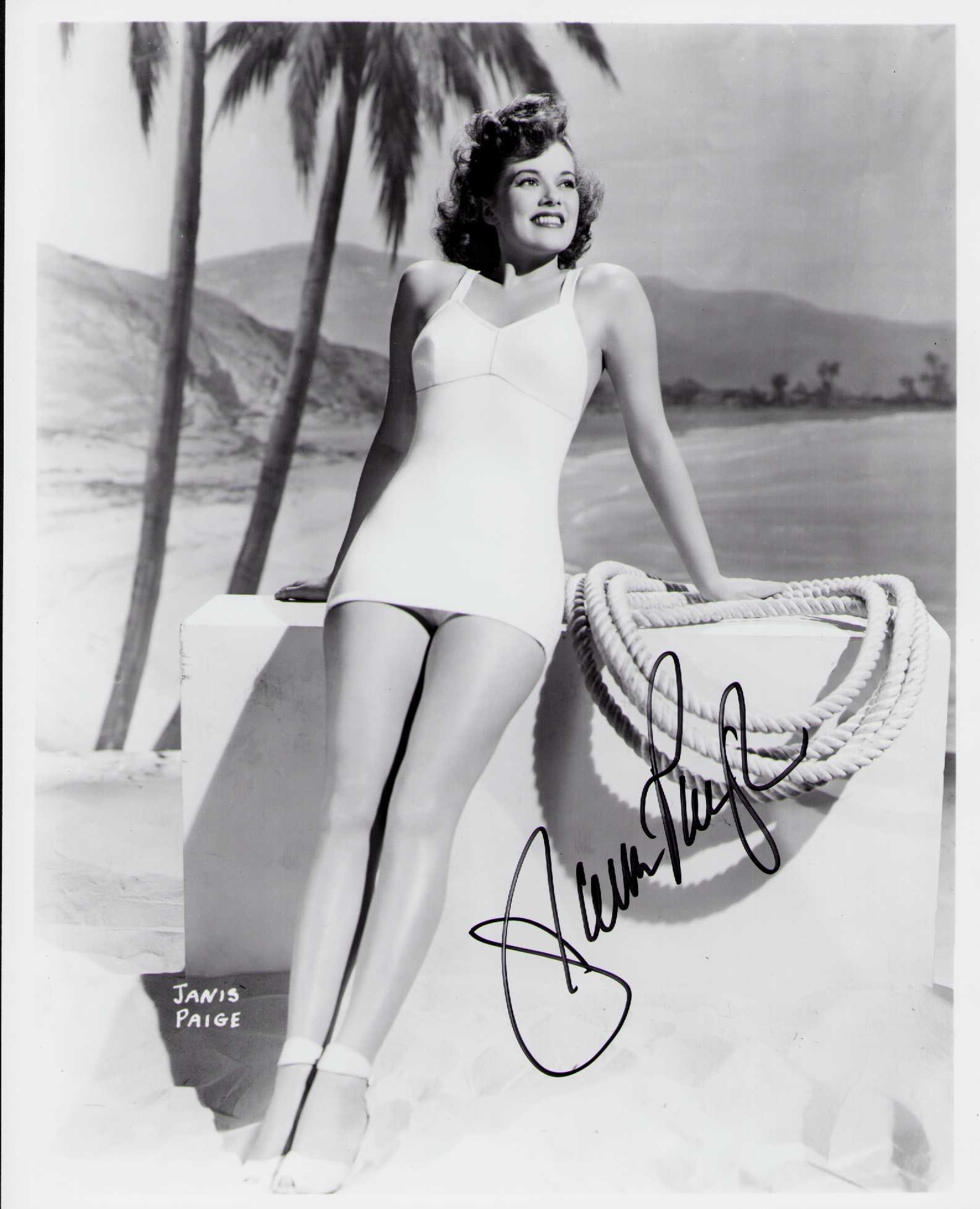Janis Paige signed photograph: A vintage signed original 8x10 of the actress Certificate of AuthenticityEVERY item in this auction comes with at minimum one fully illustrated and serial numbered COA signed by the worlds leading aut