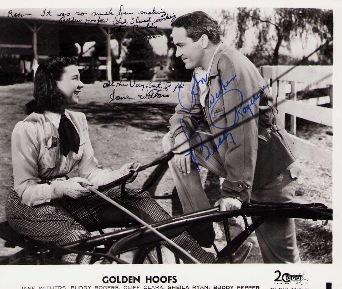Buddy Rogers and Jane Withers signed photograph (1 of 1)