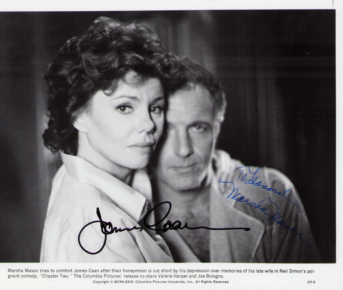 Marsha Mason and James Caan signed photograph (1 of 1)
