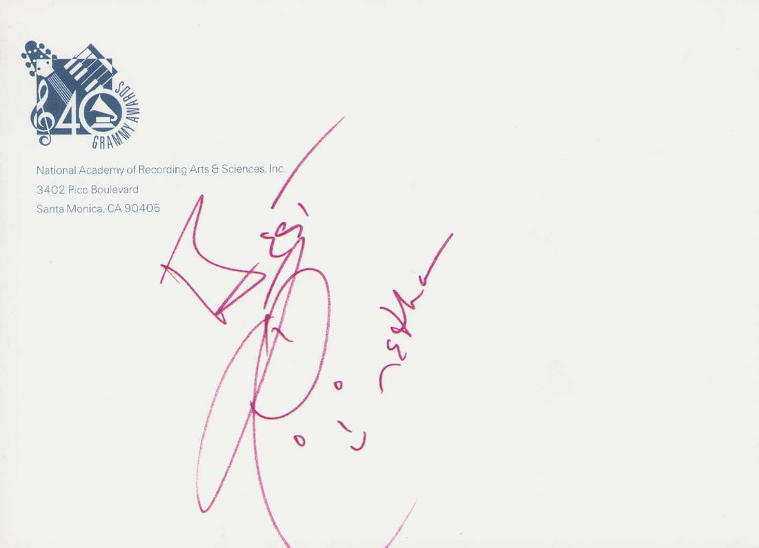 Aretha Franklin signed 40th Grammy envelope (1 of 1)