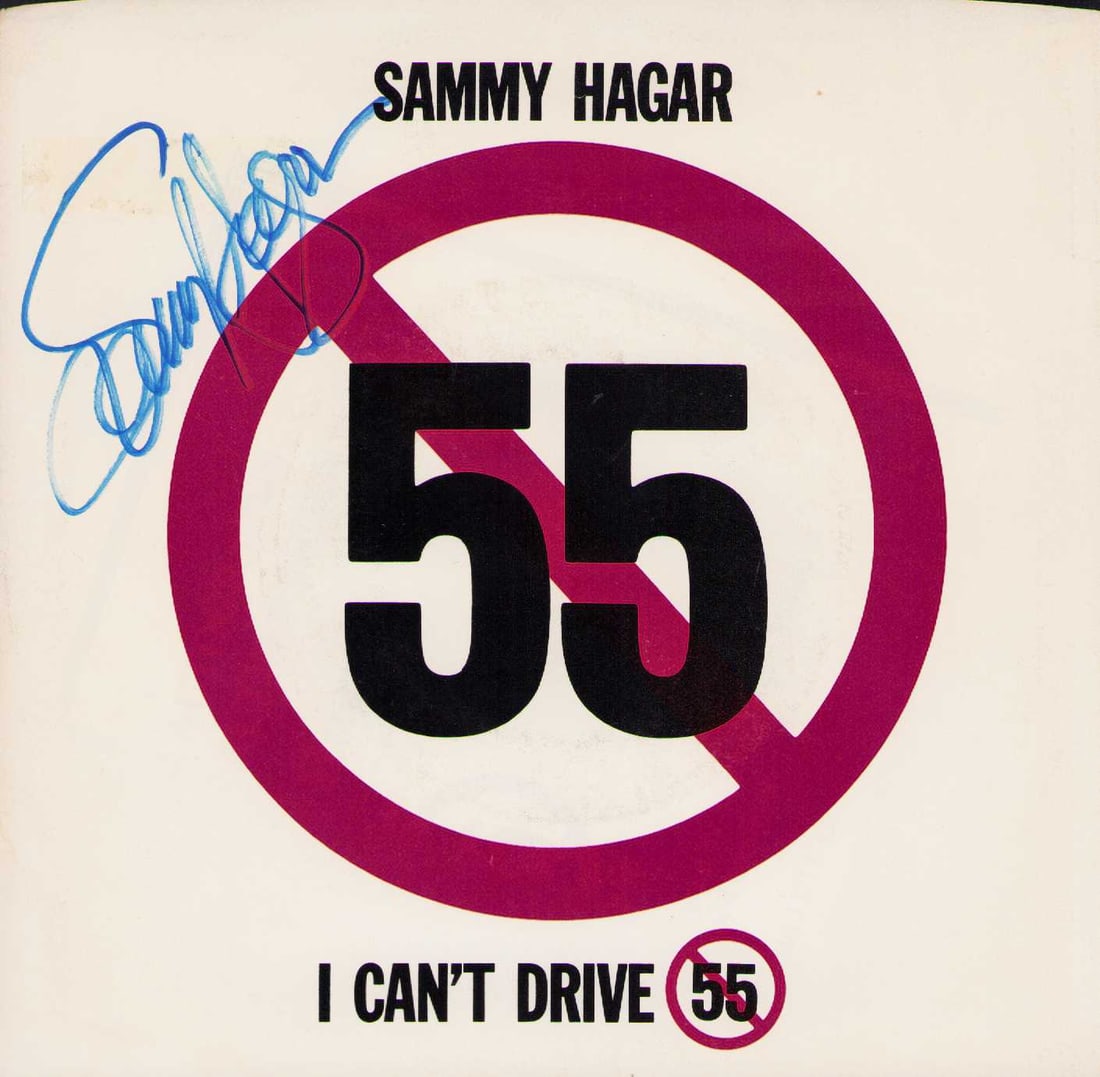 Sammy Hagar signed 45rpm sleeve (1 of 1)