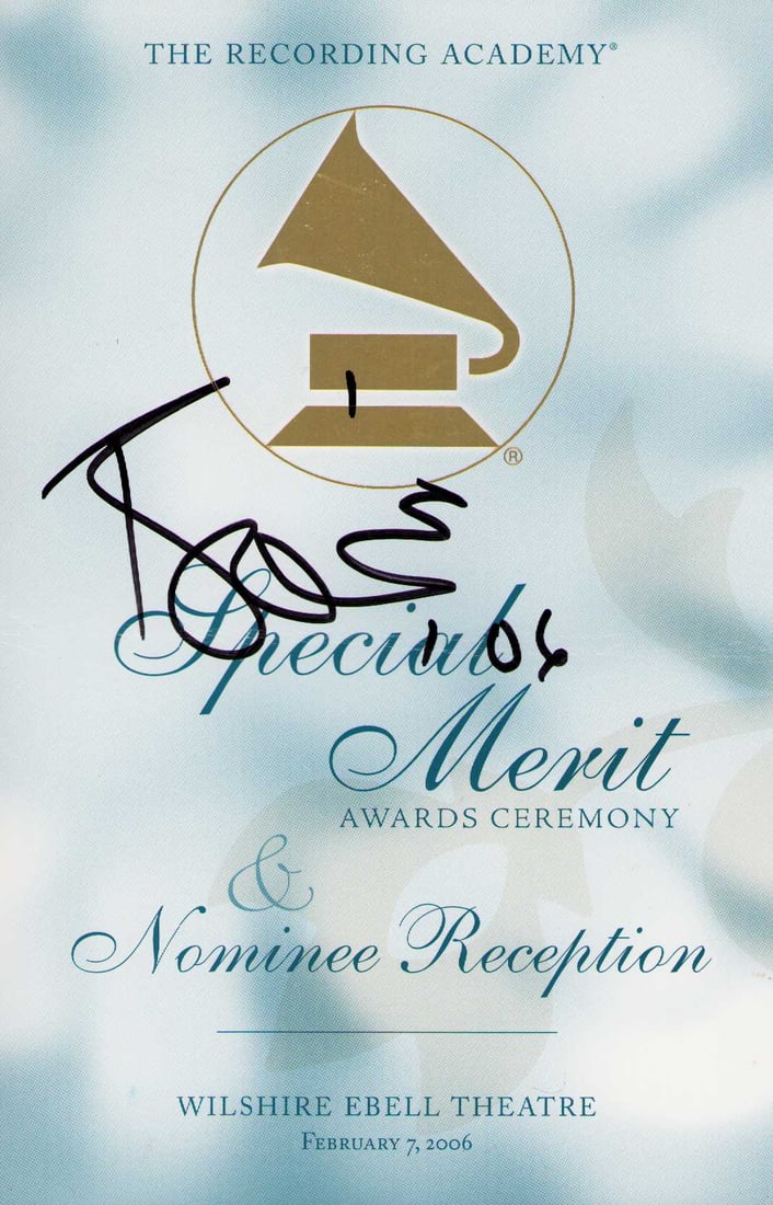 2006 Grammy Program signed by David Bowie (1 of 1)