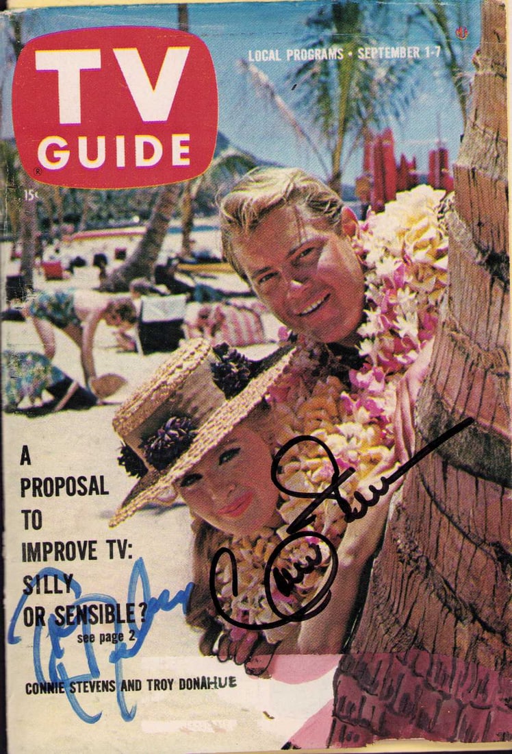 Hawaiian Eye TV Guide cast signed (1 of 1)