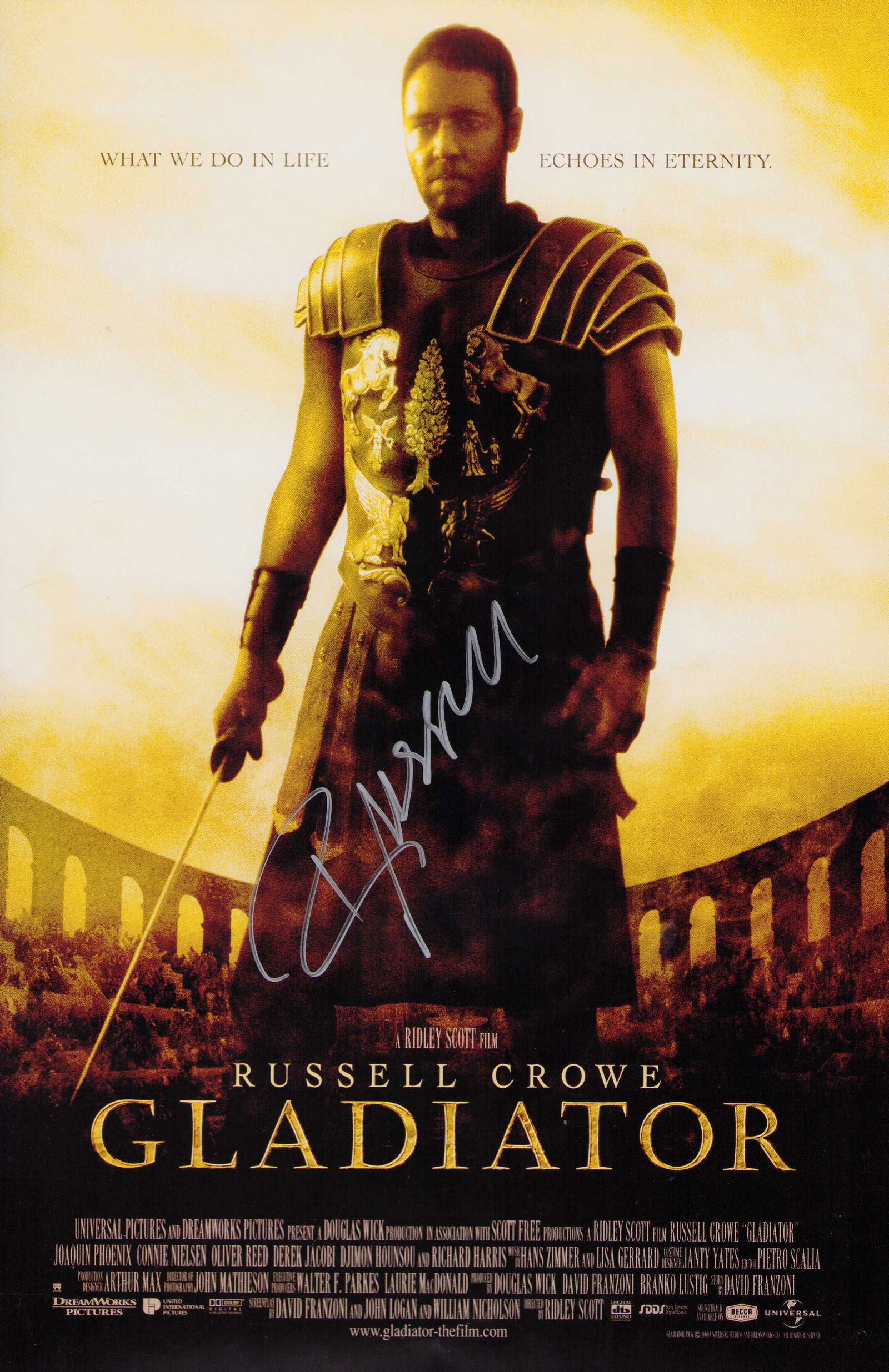 Gladiator signed poster (1 of 1)