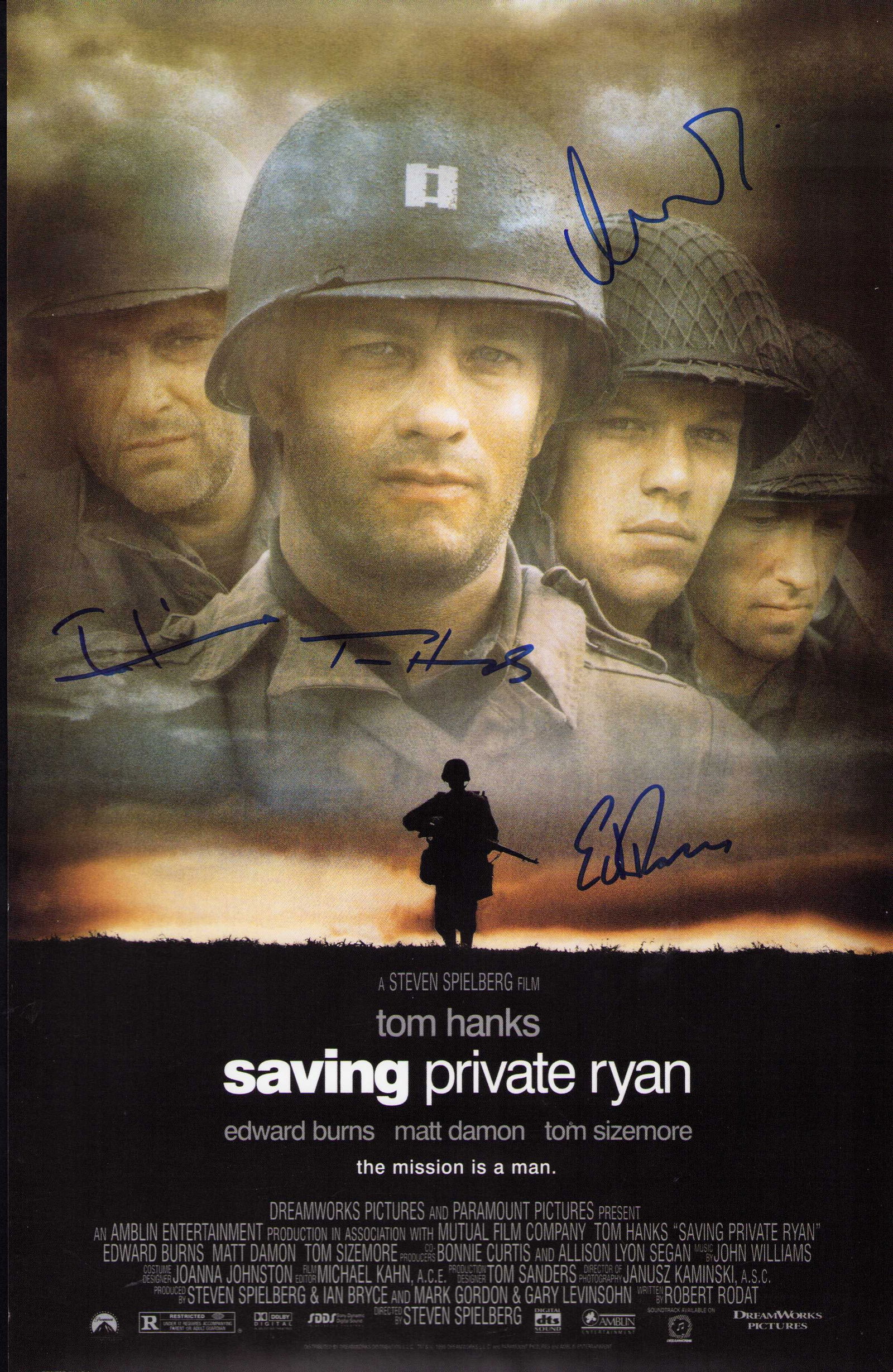 Saving Private Ryan cast signed premiere poster (1 of 1)