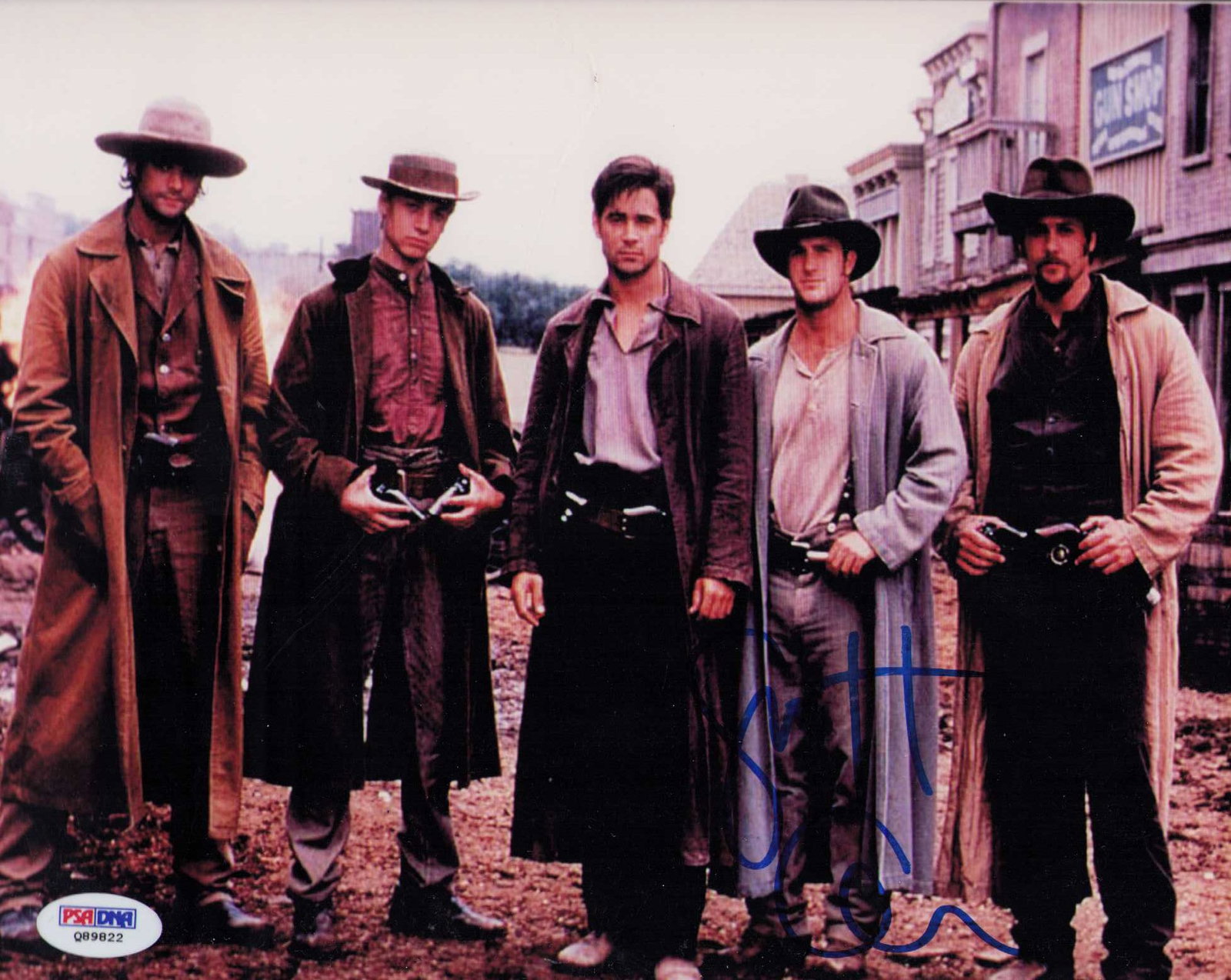 Scott Caan PSA signed photograph: A PSA stickered cast shot from the western film signed by Caan Certificate of AuthenticityEVERY item in this auction comes with at minimum one fully illustrated and serial numbered COA signed by the w