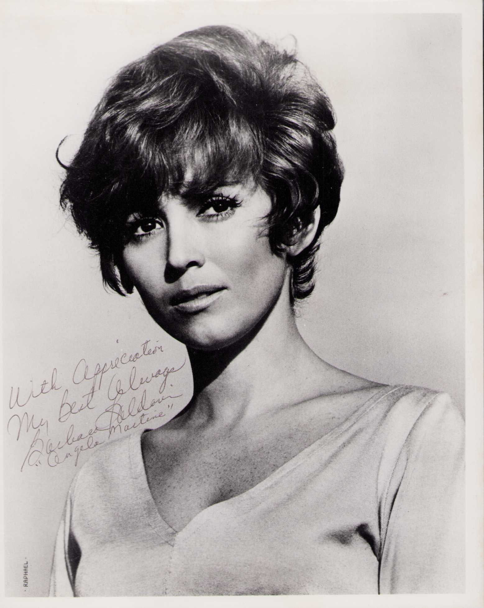 Barbara Baldavin signed photograph rare Star Trek: A rare signed 8x10 of the early Star Trek actress Certificate of AuthenticityEVERY item in this auction comes with at minimum one fully illustrated and serial numbered COA signed by the worlds leading