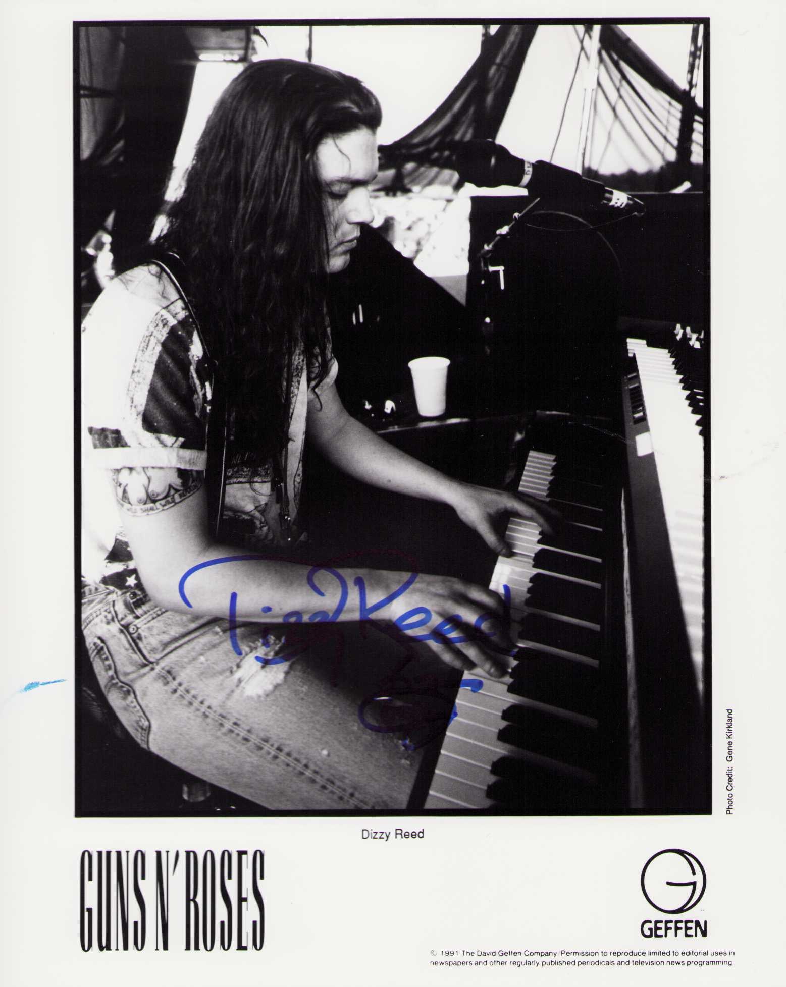 Dizzy Reed signed photograph: An original signed record co still of the Guns n Roses band member Certificate of AuthenticityEVERY item in this auction comes with at minimum one fully illustrated and serial numbered COA signed by t