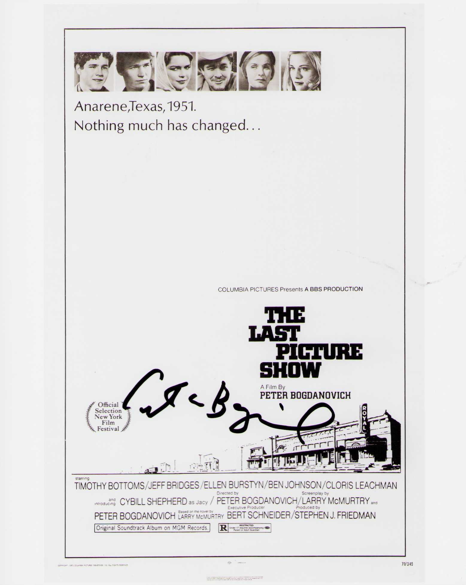 Peter Bogdanovich signed photograph: A signed 8x10 of the great Director on one of his classic films Certificate of AuthenticityEVERY item in this auction comes with at minimum one fully illustrated and serial numbered COA signed by the