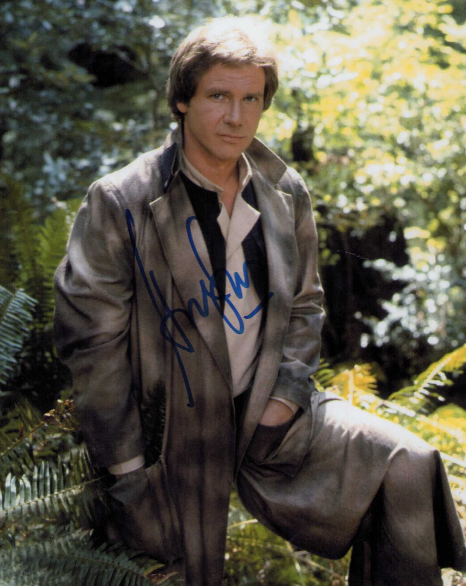 Harrison Ford Star Wars signed photograph: A nice vintage Star Wars signed 8x10 signed in person by him a great many years ago Certificate of AuthenticityEVERY item in this auction comes with at minimum one fully illustrated and serial numbere