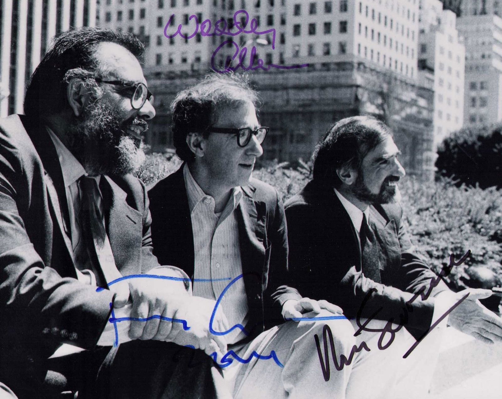 RARE Directors signed photograph Coppola, Allen and Scorcese (1 of 1)