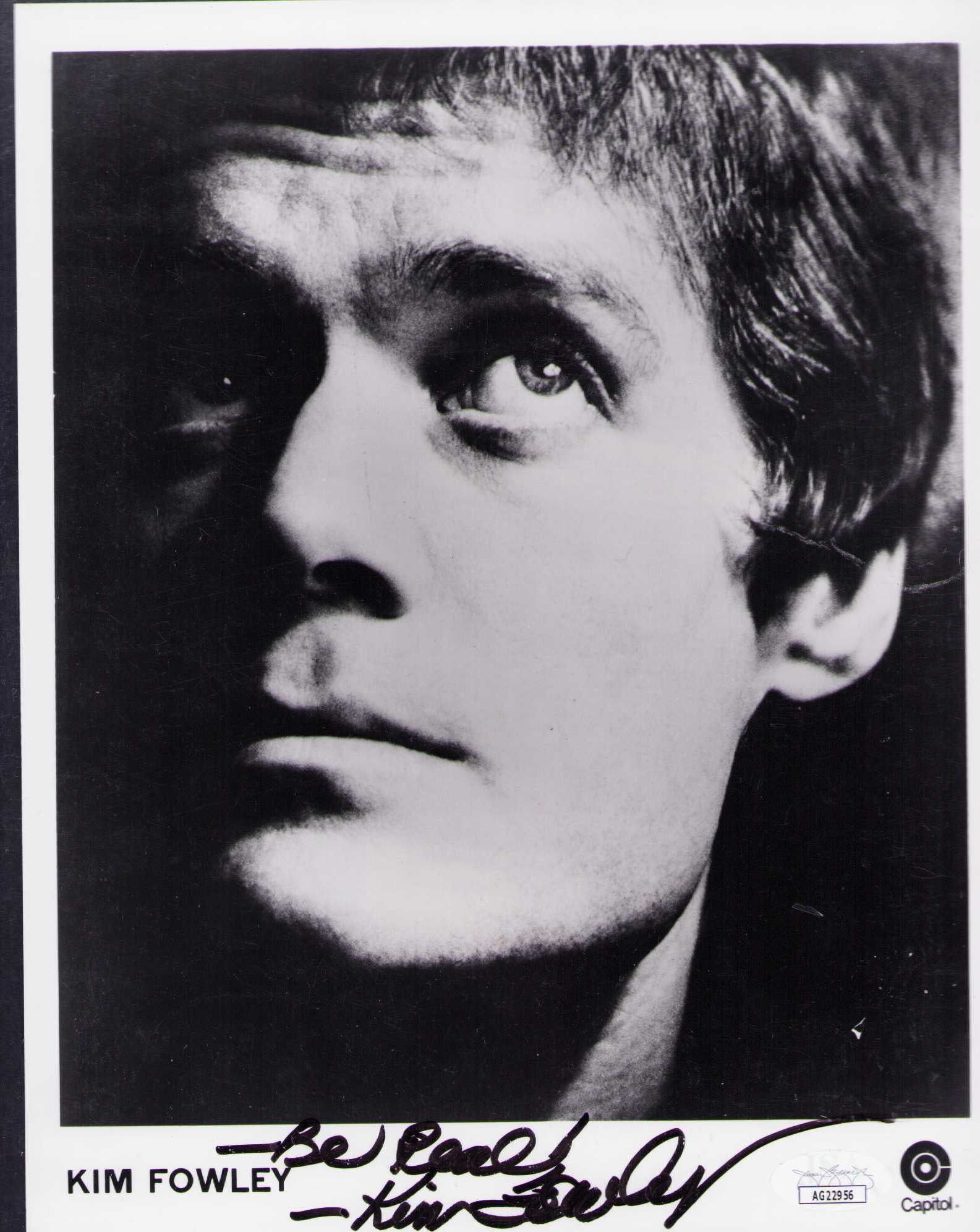 Kim Fowley JSA signed photograph: Signed 8x10 JSA stickered as well Certificate of AuthenticityEVERY item in this auction comes with at minimum one fully illustrated and serial numbered COA signed by the worlds leading authenticator i