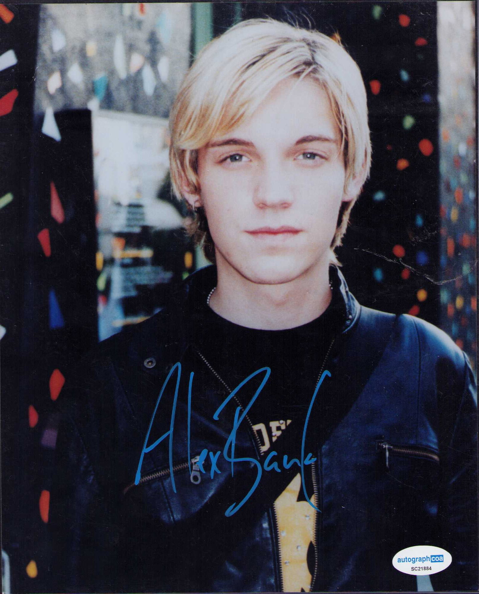 Alex Band signed photograph: A signed 8x10 of the young singer Certificate of AuthenticityEVERY item in this auction comes with at minimum one fully illustrated and serial numbered COA signed by the worlds leading authenticator i