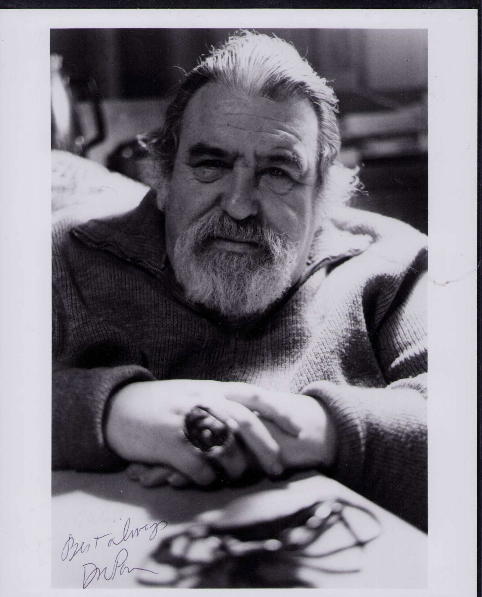 Doc Pomus signed photograph: Blues singer songwriter wrote classics like Save the Last Dance for Me and This Magic Moment signed 8x10 he included a signed note that says a Doc Pomus autograph is about as rare as the Rolling Stone