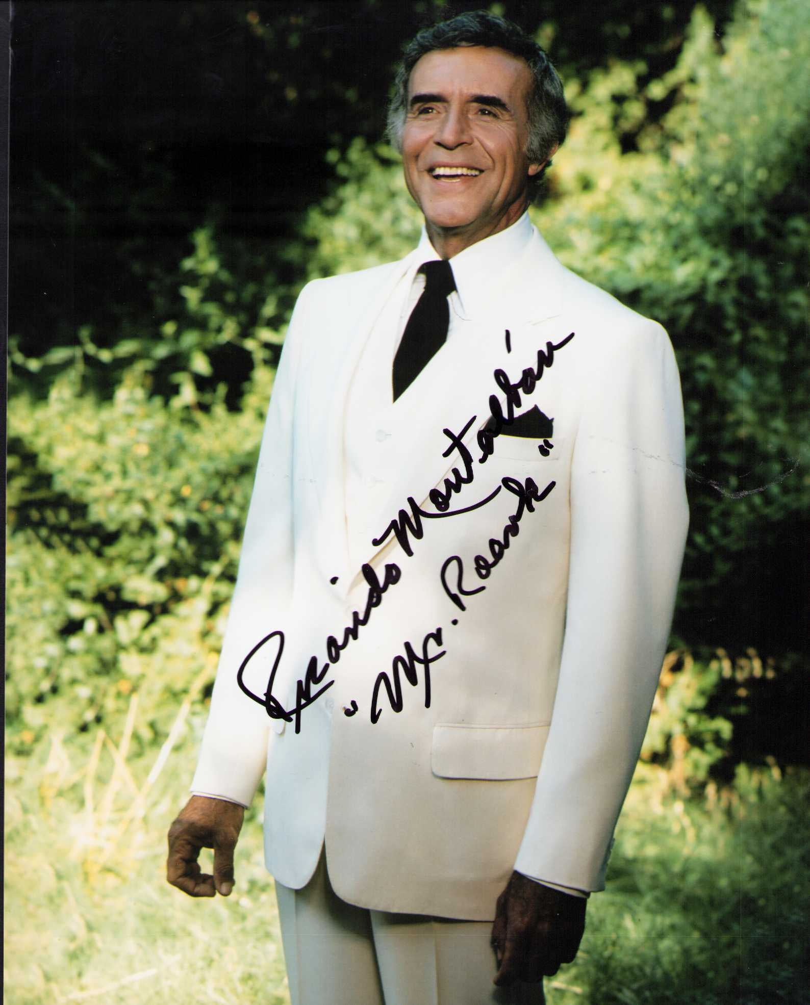 Ricardo Montalban signed photograph: As Mr Roark which he added from Fantasy Island Certificate of AuthenticityEVERY item in this auction comes with at minimum one fully illustrated and serial numbered COA signed by the worlds leading au