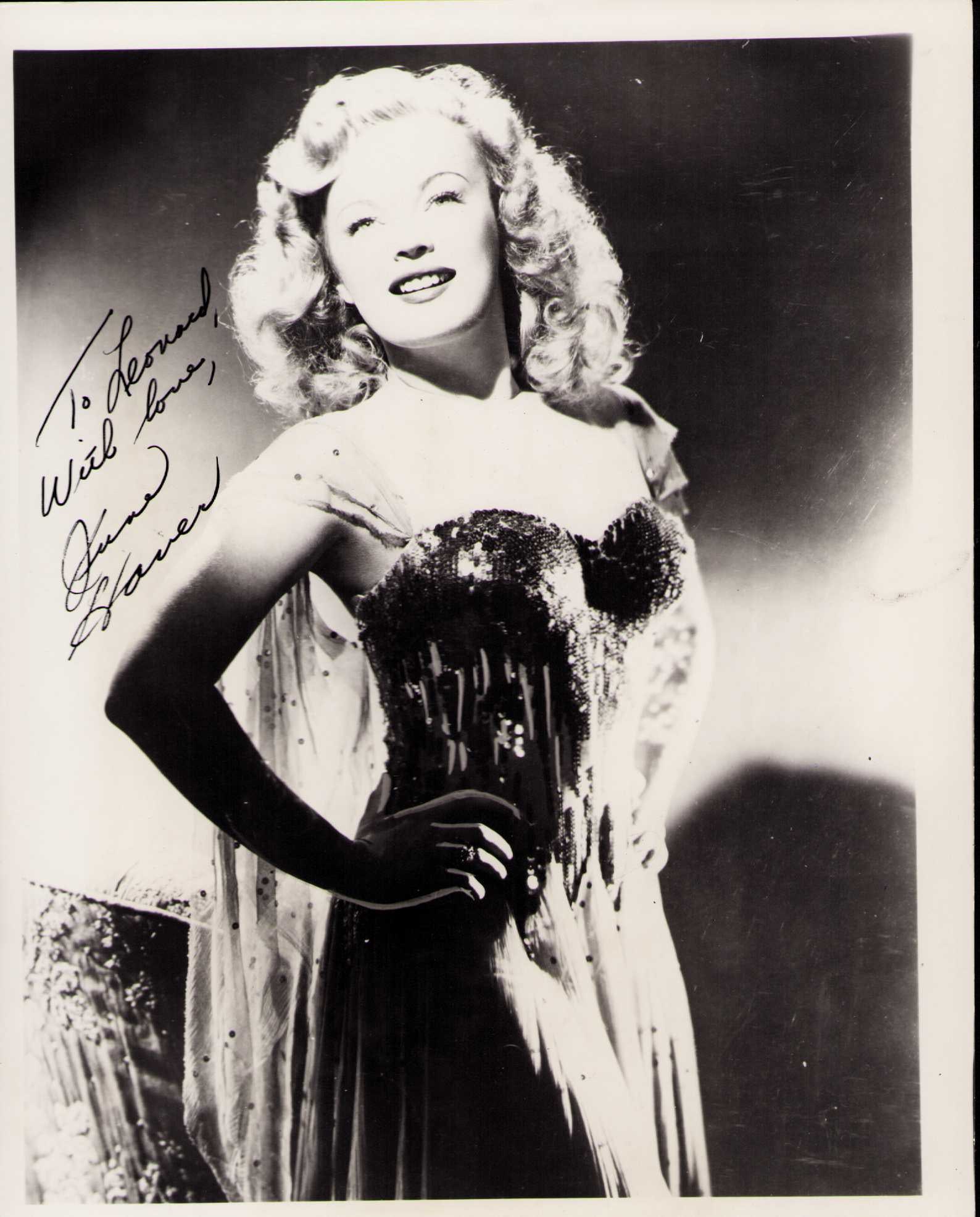 June Haver signed photograph (1 of 1)