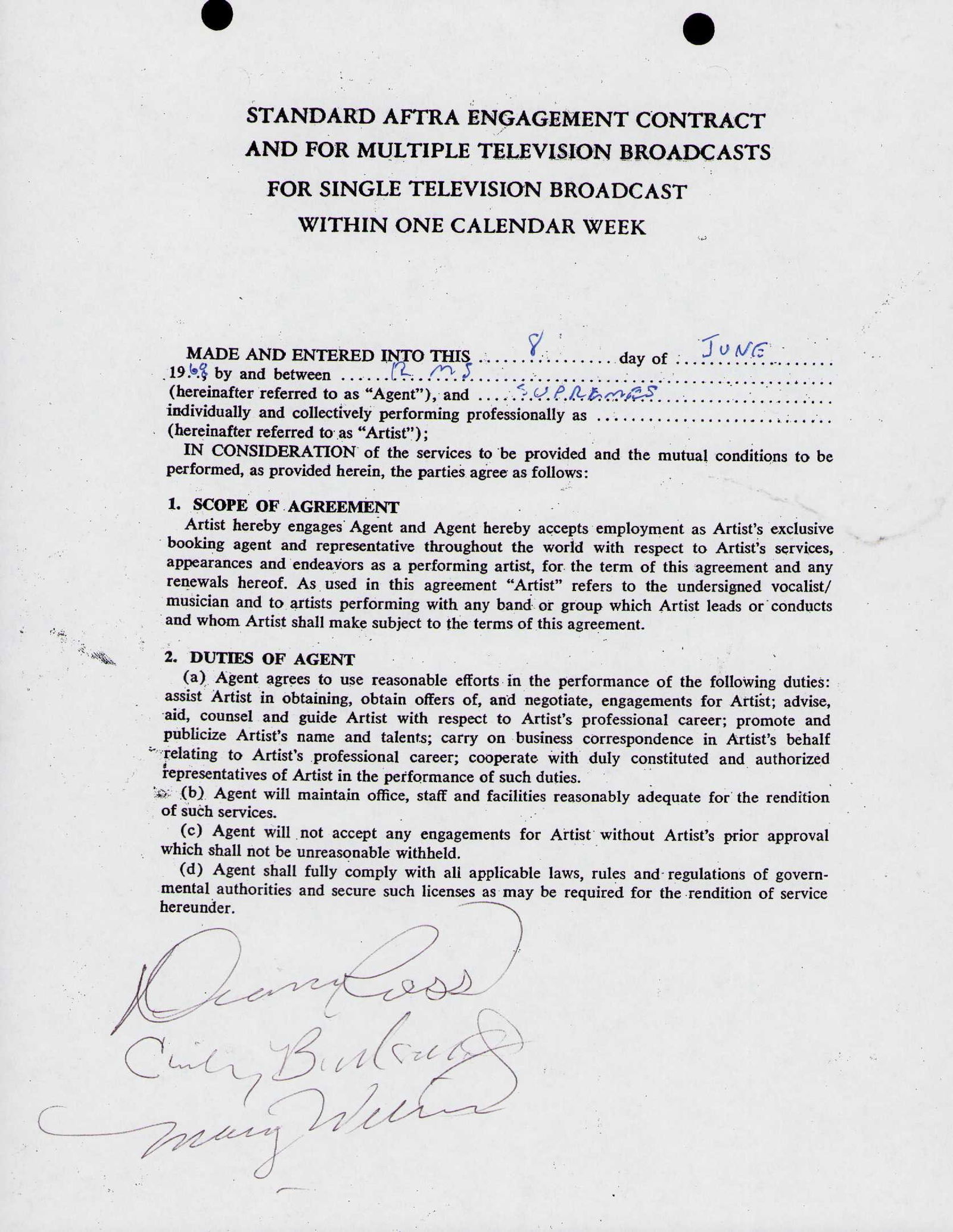 Supremes signed contract (1 of 1)