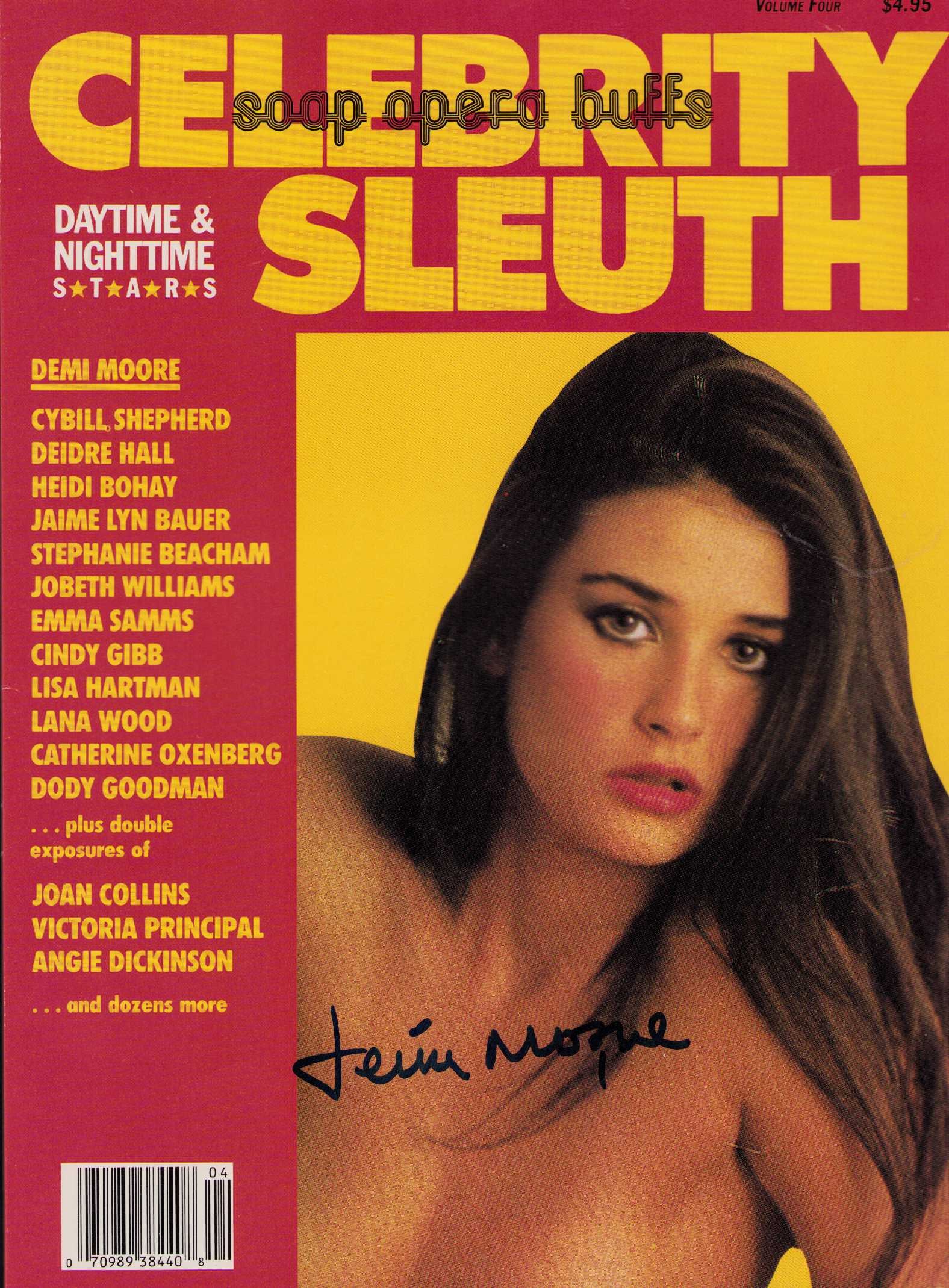 Demi Moore signed Celebrity Sleuth magazine: Demi Moore signed the cover of this issue Certificate of AuthenticityEVERY item in this auction comes with at minimum one fully illustrated and serial numbered COA signed by the worlds leading authent