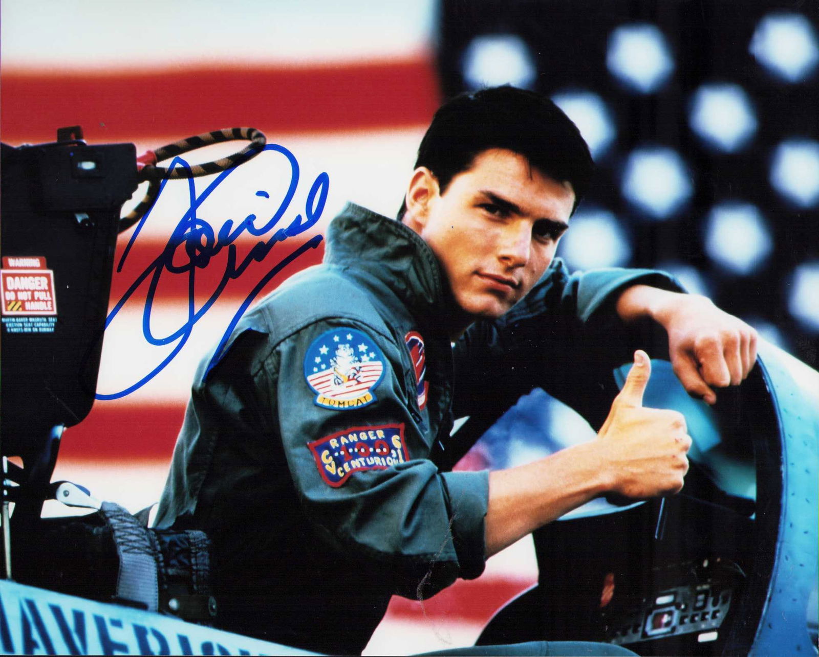 Tom Cruise Top Gun signed photograph: A Top Gun signed 8x10 by him signed in person ate of AuthenticityEVERY item in this auction comes with at minimum one fully illustrated and serial numbered COA signed by the worlds leading