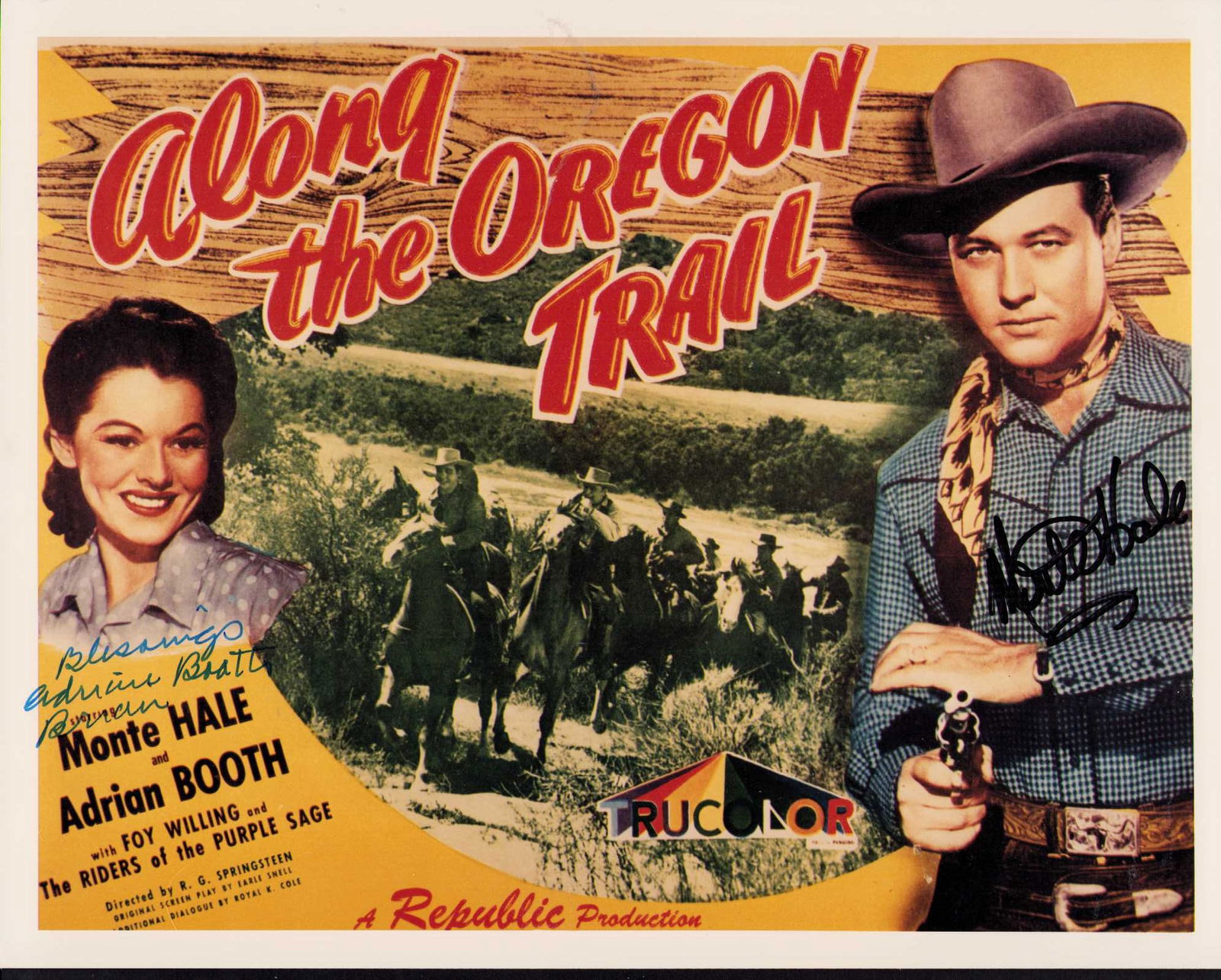 Monte Hale and Adrian Booth signed photograph (1 of 1)