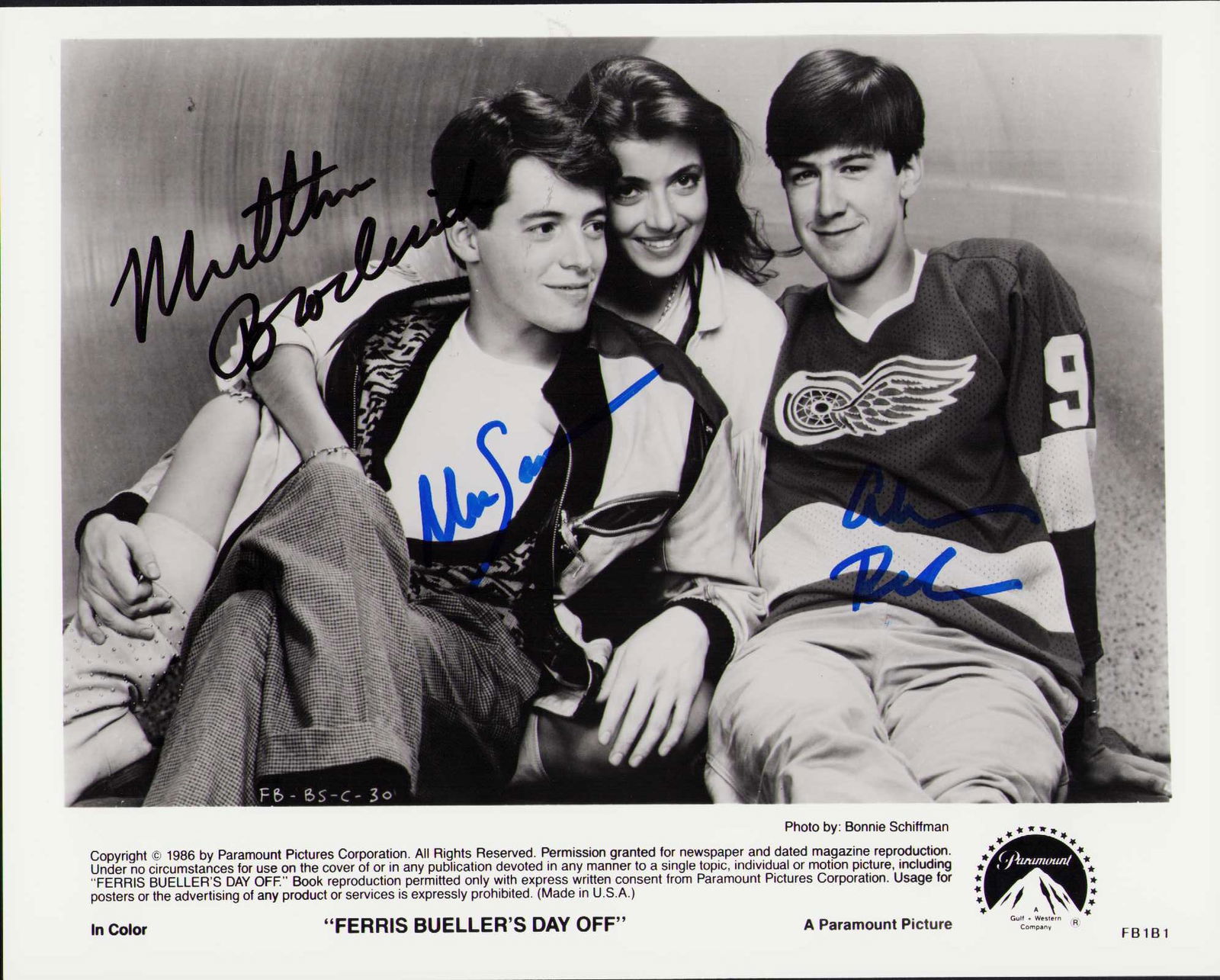 Ferris Bueller cast signed photograph (1 of 1)