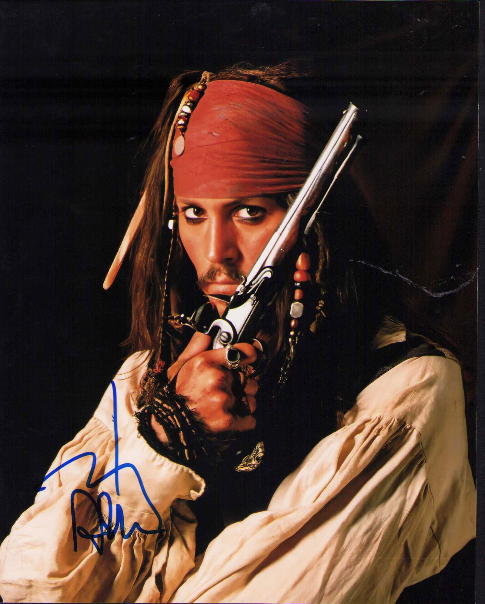 Johnny Depp Pirates signed photograph (1 of 1)