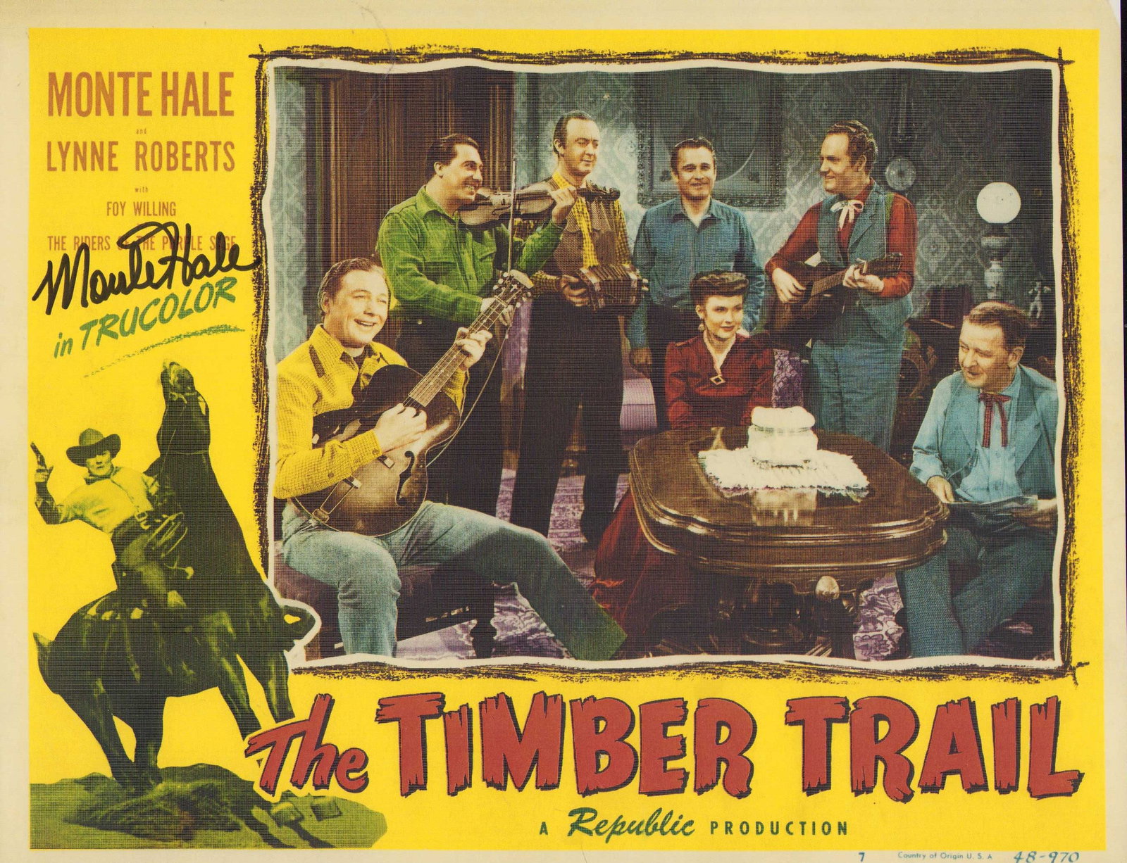 Monte Hale signed lobby still reprint (1 of 1)