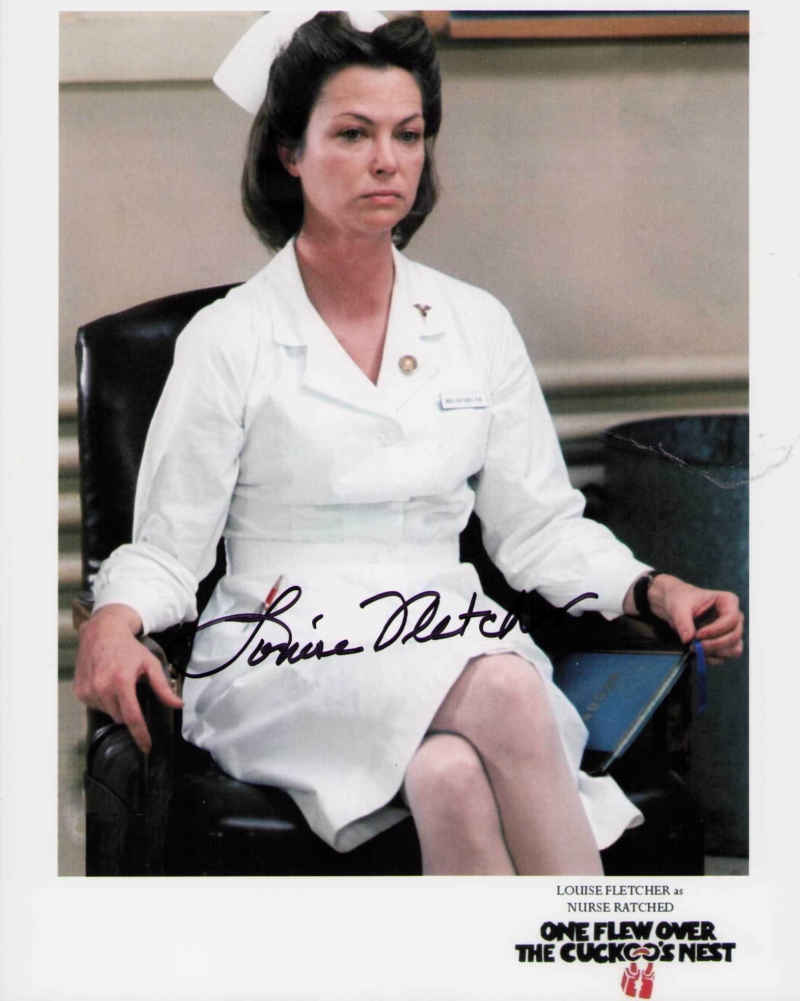 Louise Fletcher signed photograph: From One Flew over the Cukoos Nest for which she won an Academy Award Certificate of AuthenticityEVERY item in this auction comes with at minimum one fully illustrated and serial numbered COA signed b