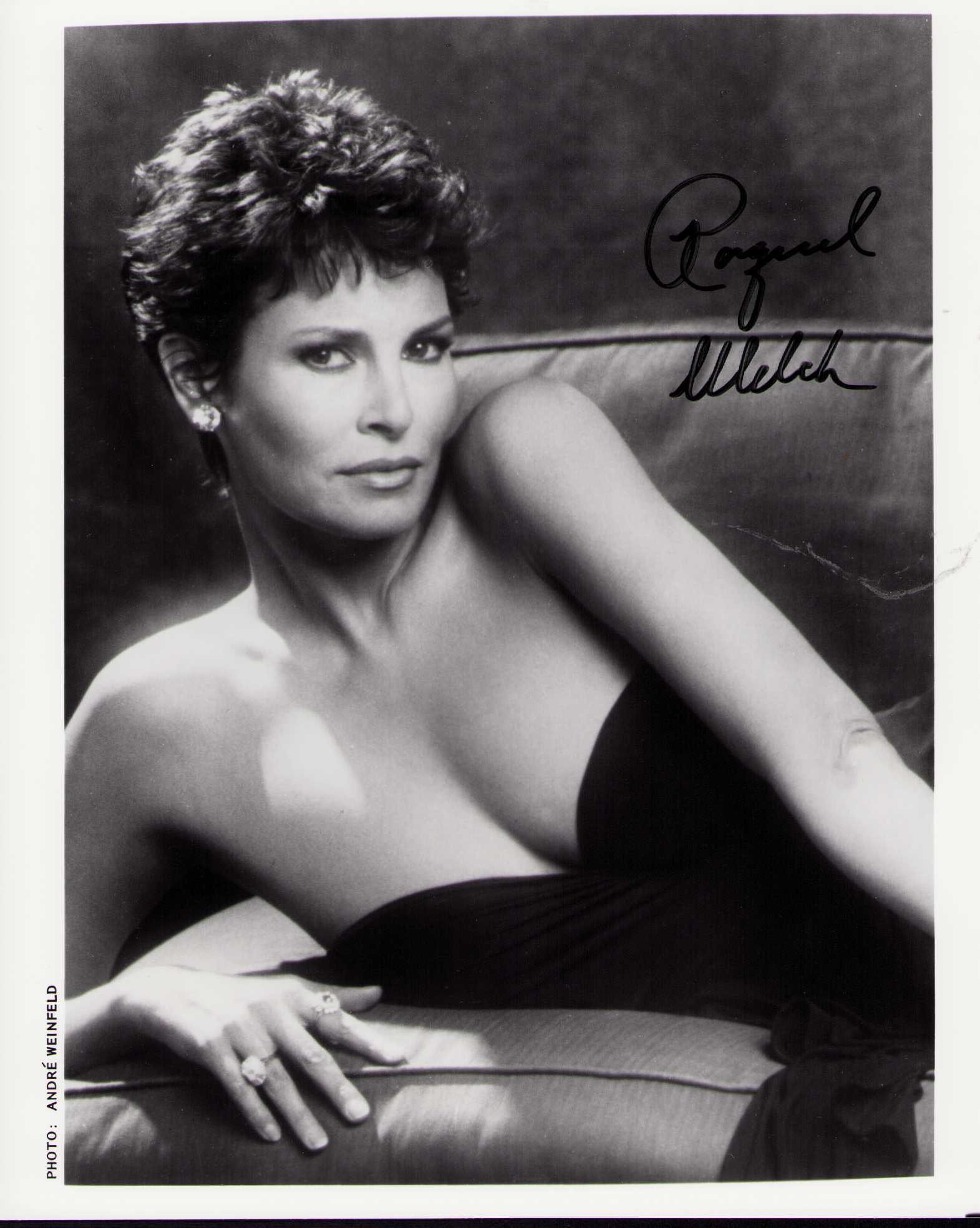 Raquel Welch vintage signed photograph: A vintage signed 8x10 of the actress and legendary beauty Certificate of AuthenticityEVERY item in this auction comes with at minimum one fully illustrated and serial numbered COA signed by the worlds
