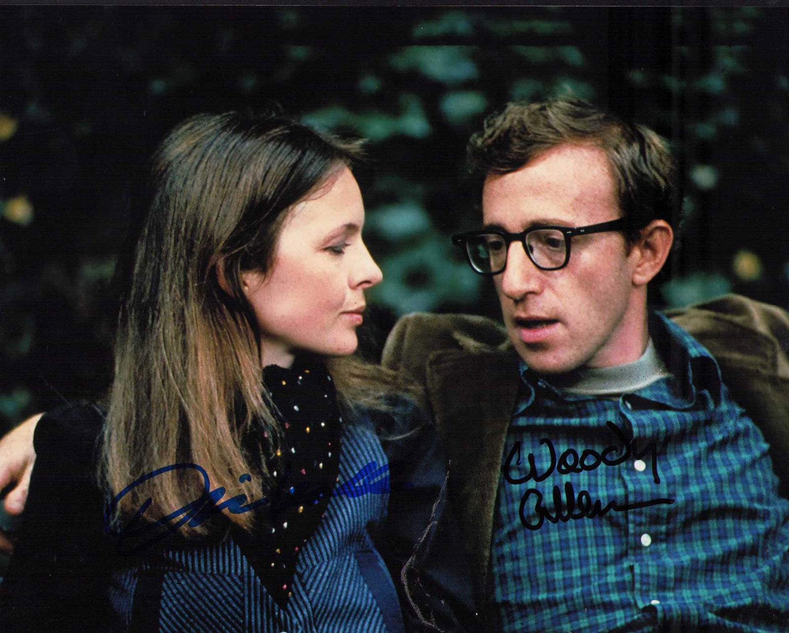 Woody Allen and Diane Keaton Annie Hall signed photograph: A rare Annie Hall signed 8x10 by Diane Keaton (deceased) and Woody Allen Certificate of AuthenticityEVERY item in this auction comes with at minimum one fully illustrated and serial numbered COA signe