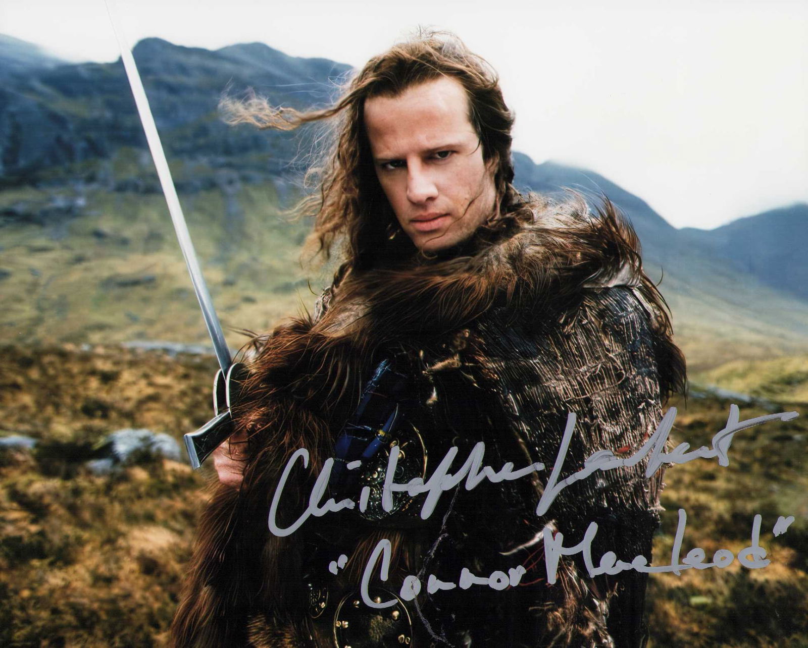 Christopher Lambert Highlander signed photograph (1 of 1)