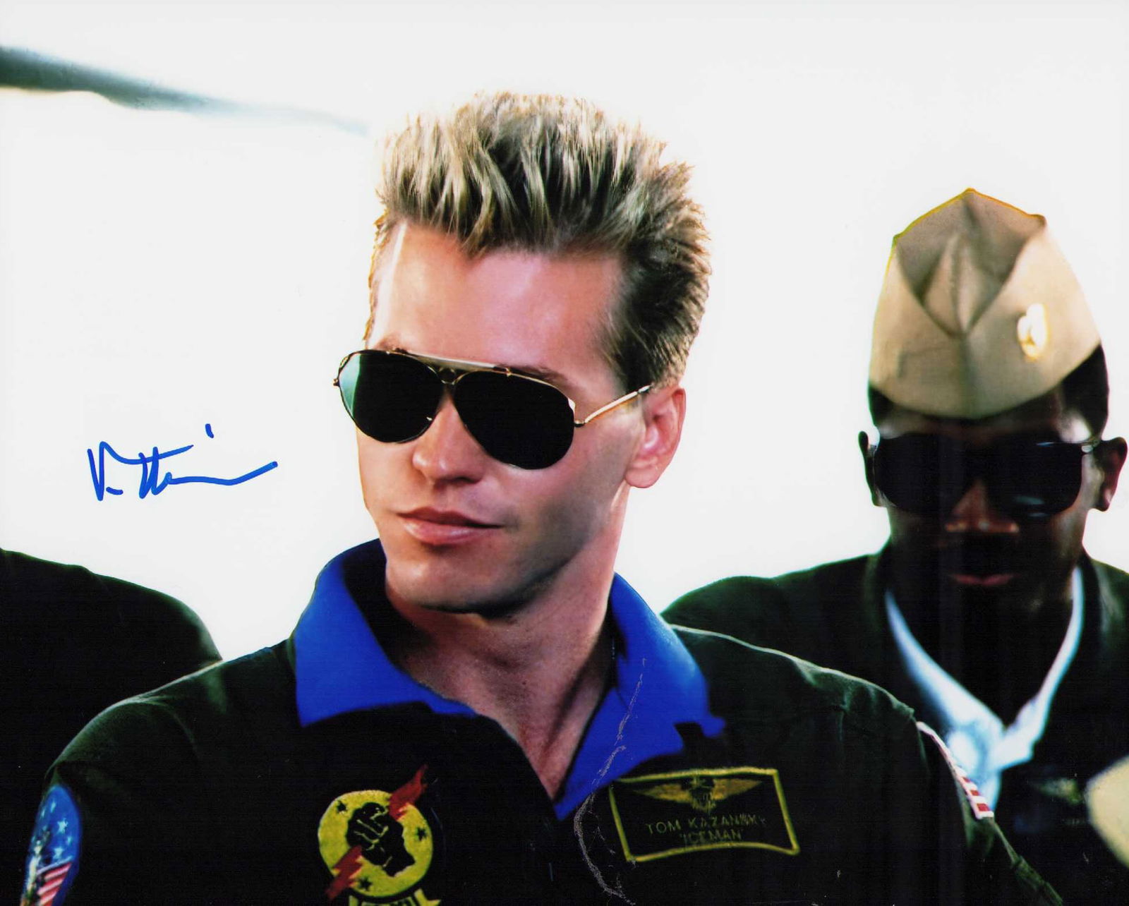 Val Kilmer Top Gun signed photograph: A Top Gun as the Ice Man signed 8x10 from a private signing by the now deceased star Certificate of AuthenticityEVERY item in this auction comes with at minimum one fully illustrated and serial