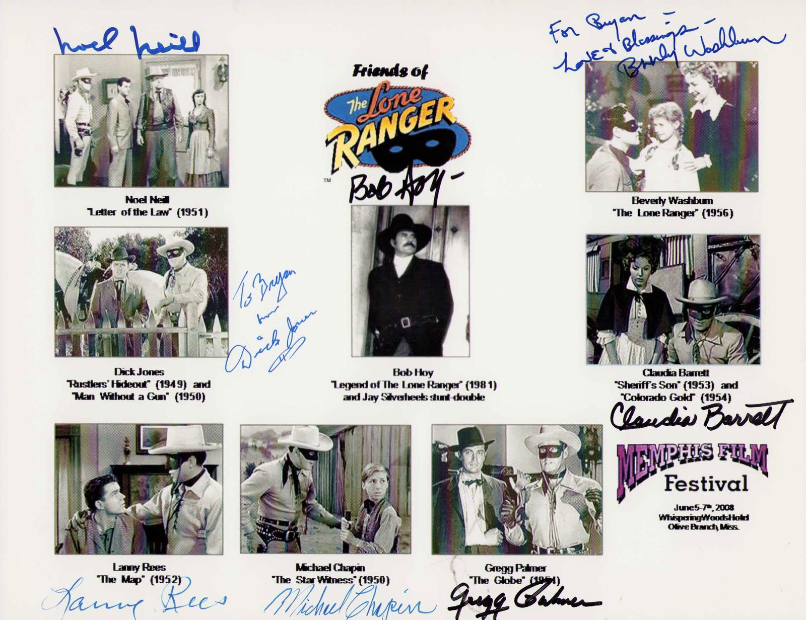 Friends of the Lone Ranger signed rare photograph (1 of 1)